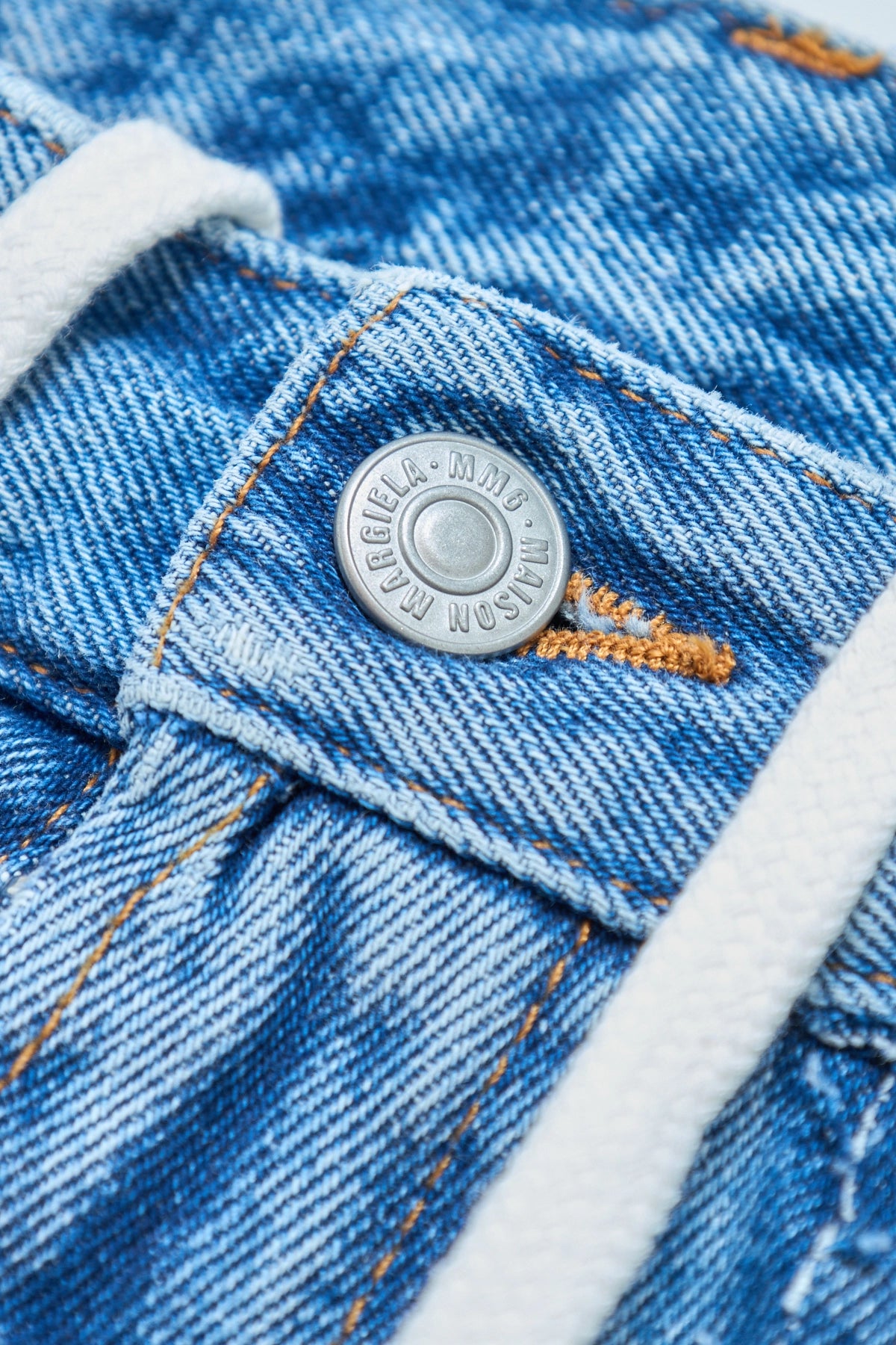 MM6 Blue Denim With Front Seam Medium Blue