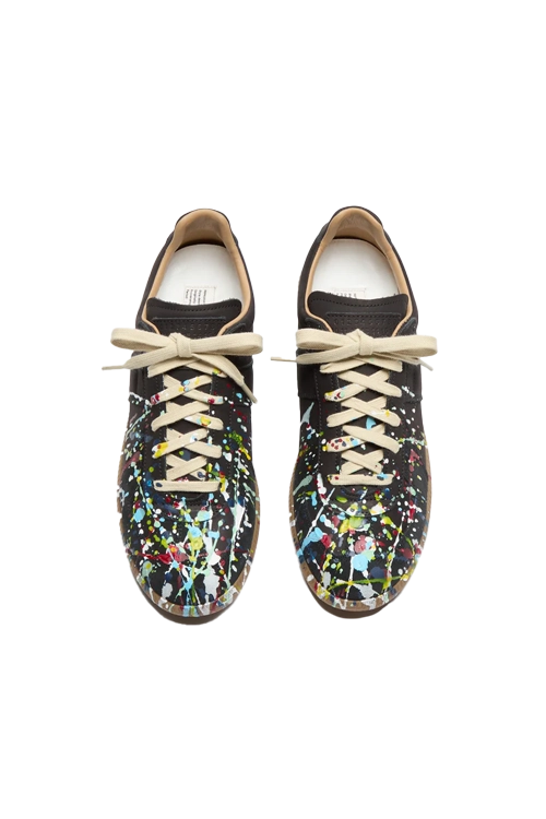 Maison Margiela Replica Painter Low Top Sneaker Black – ESSXNYC Maison Margiela Replica Painter Low Top Sneaker Black – ESSXNYC