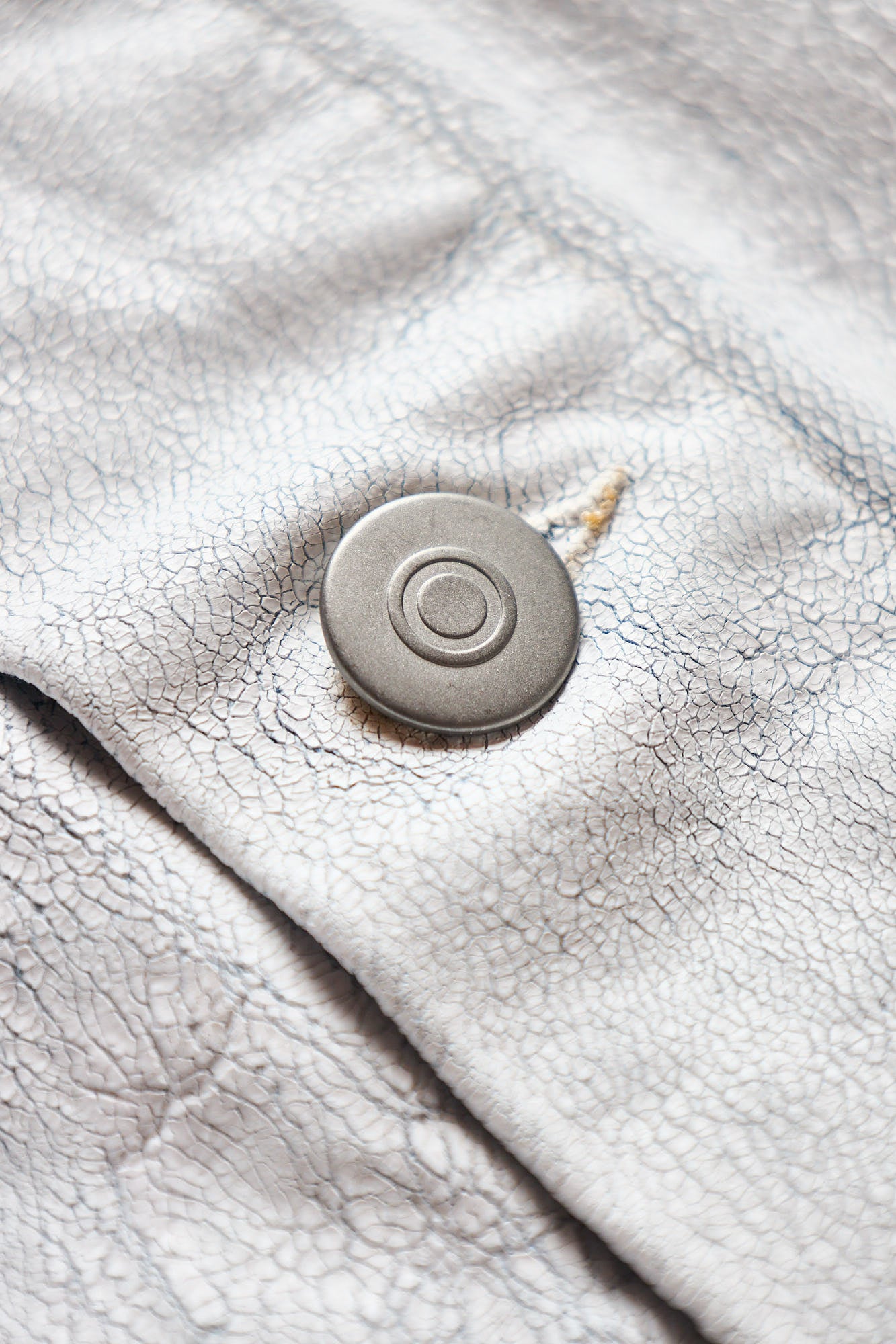 Maison Margiela Collarless Denim Jacket Icy Slip Blue