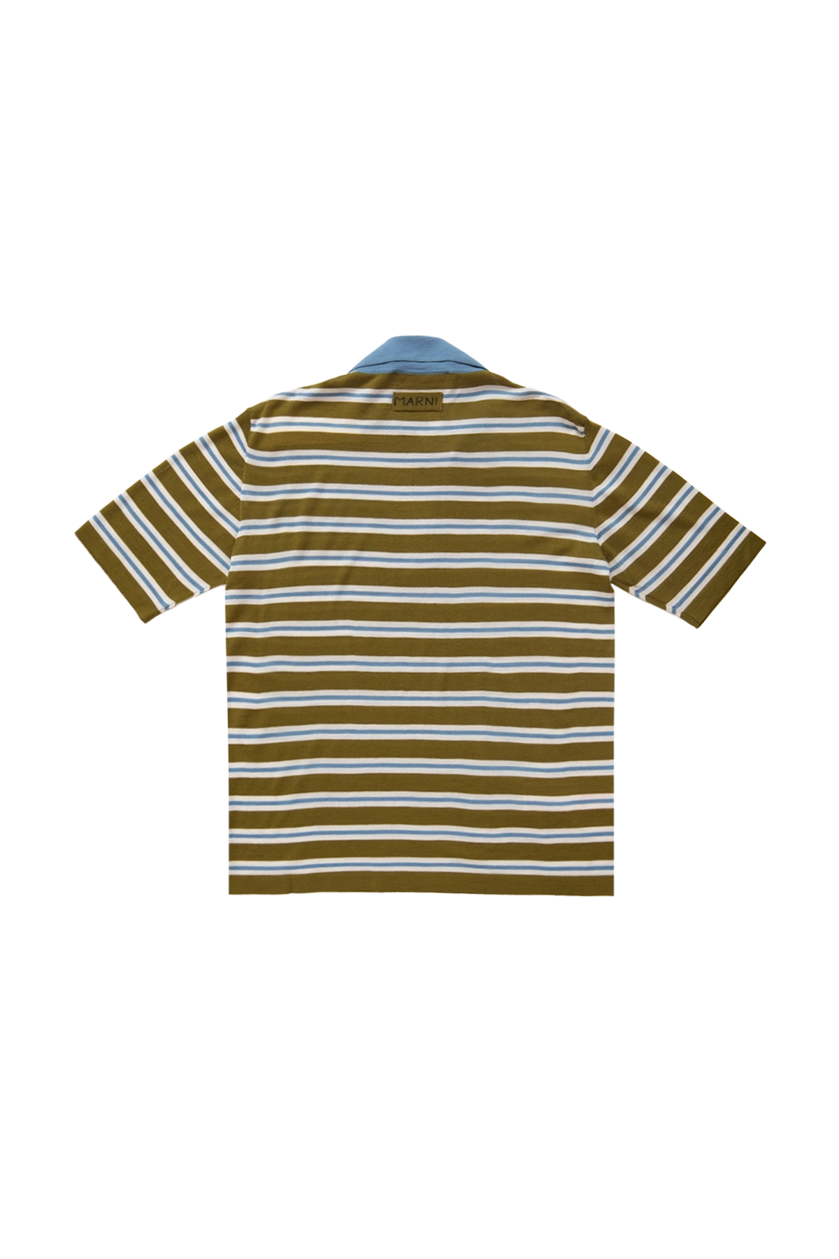 Marni Ribbed Stripe Light Wool Polo Grass 1