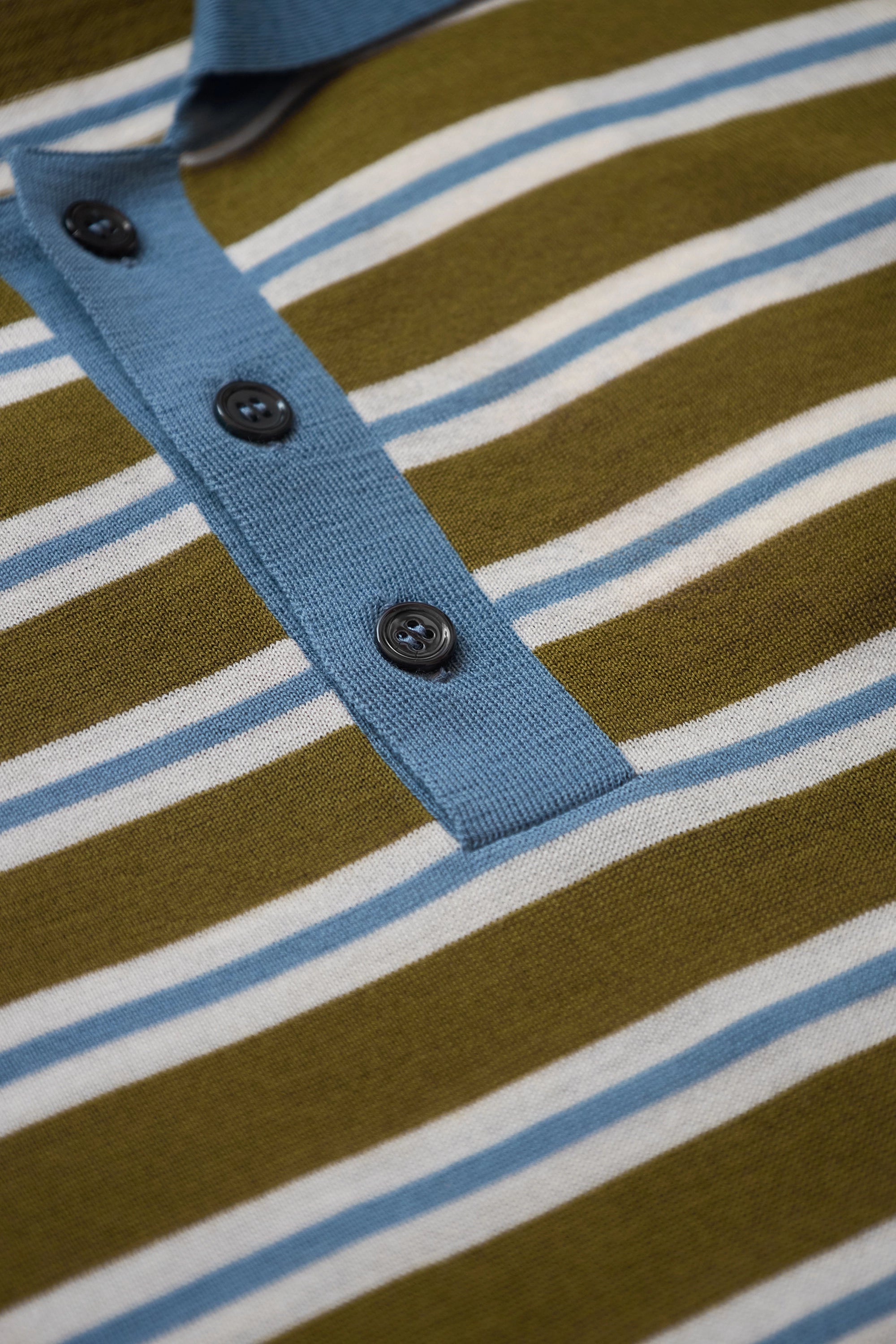 Marni Ribbed Stripe Light Wool Polo Grass 2