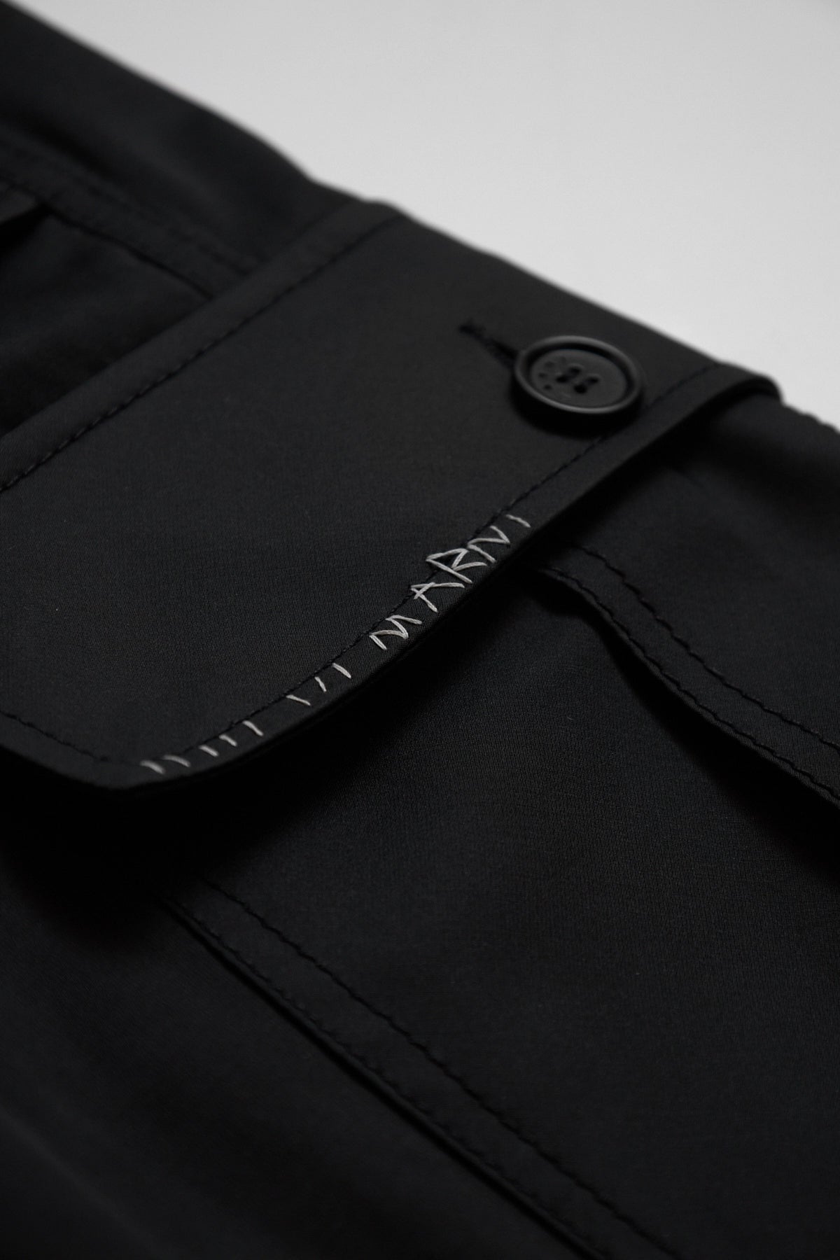 Marni Taffeta Wide Leg Cargo Pants Black 3