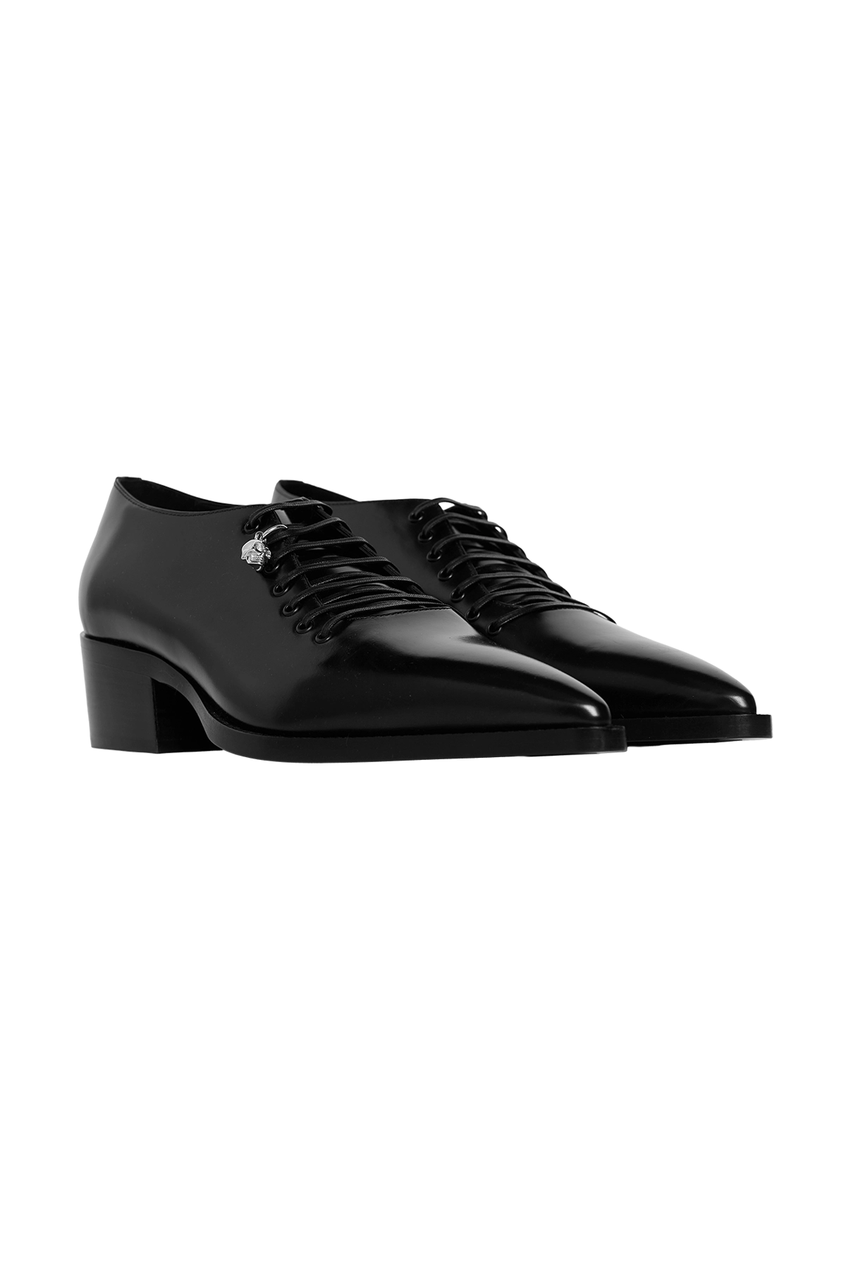 McQueen Lace Up Derby With Skull Black