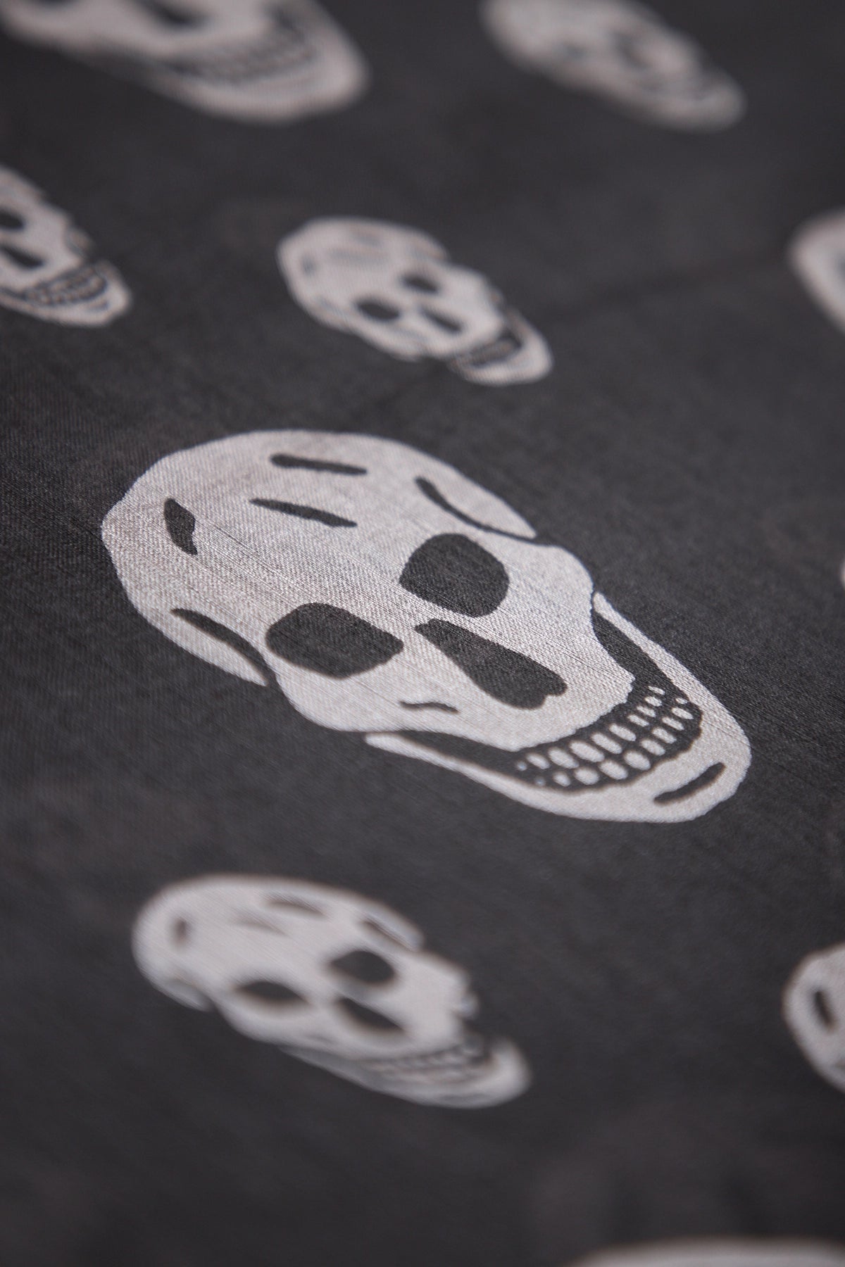 MCQUEEN SKULL SILK SCARF AT ESSX 