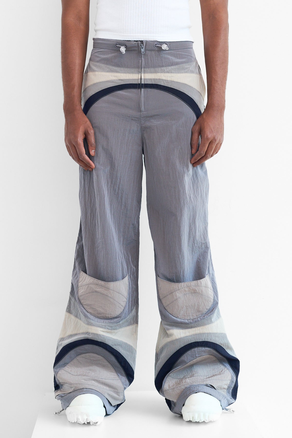 ERL Nylon Rave Pants Grey Front