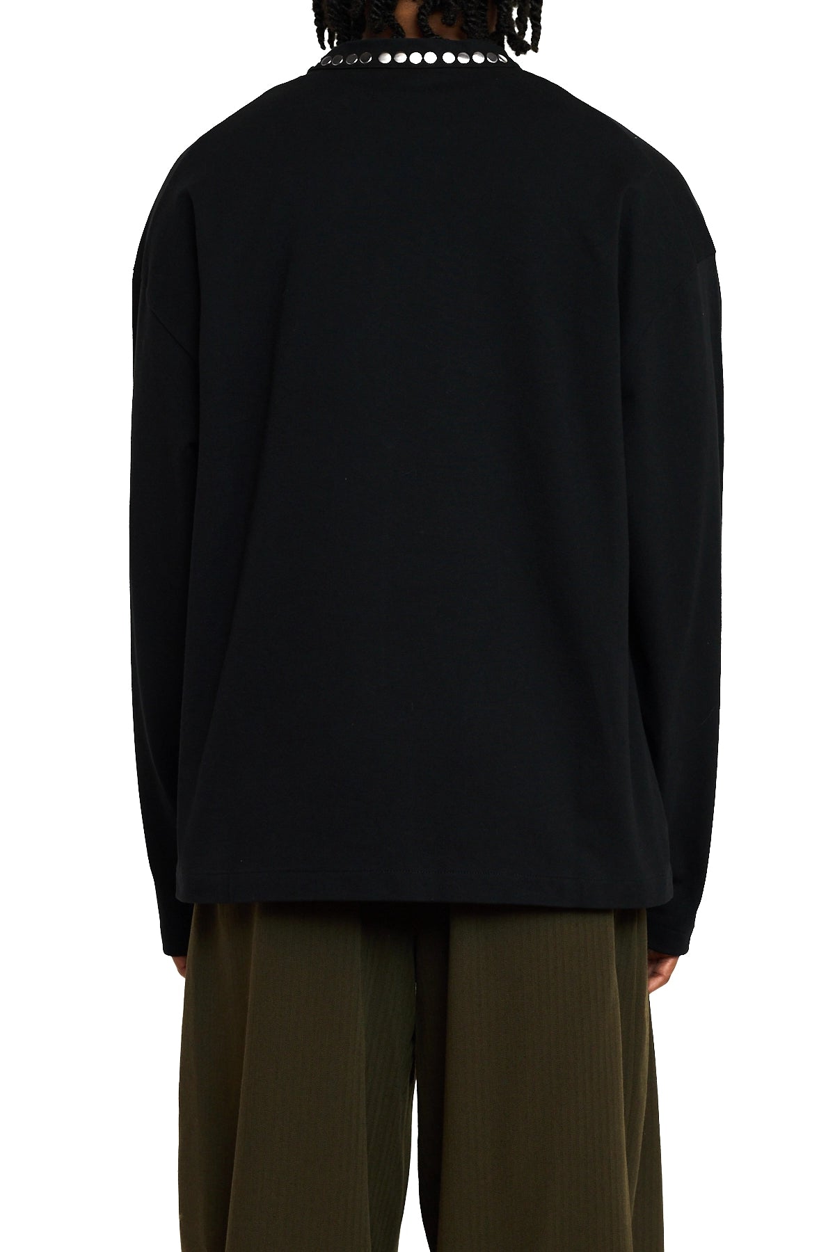 Jil Sander Studded Long Sleeve T-Shirt Black