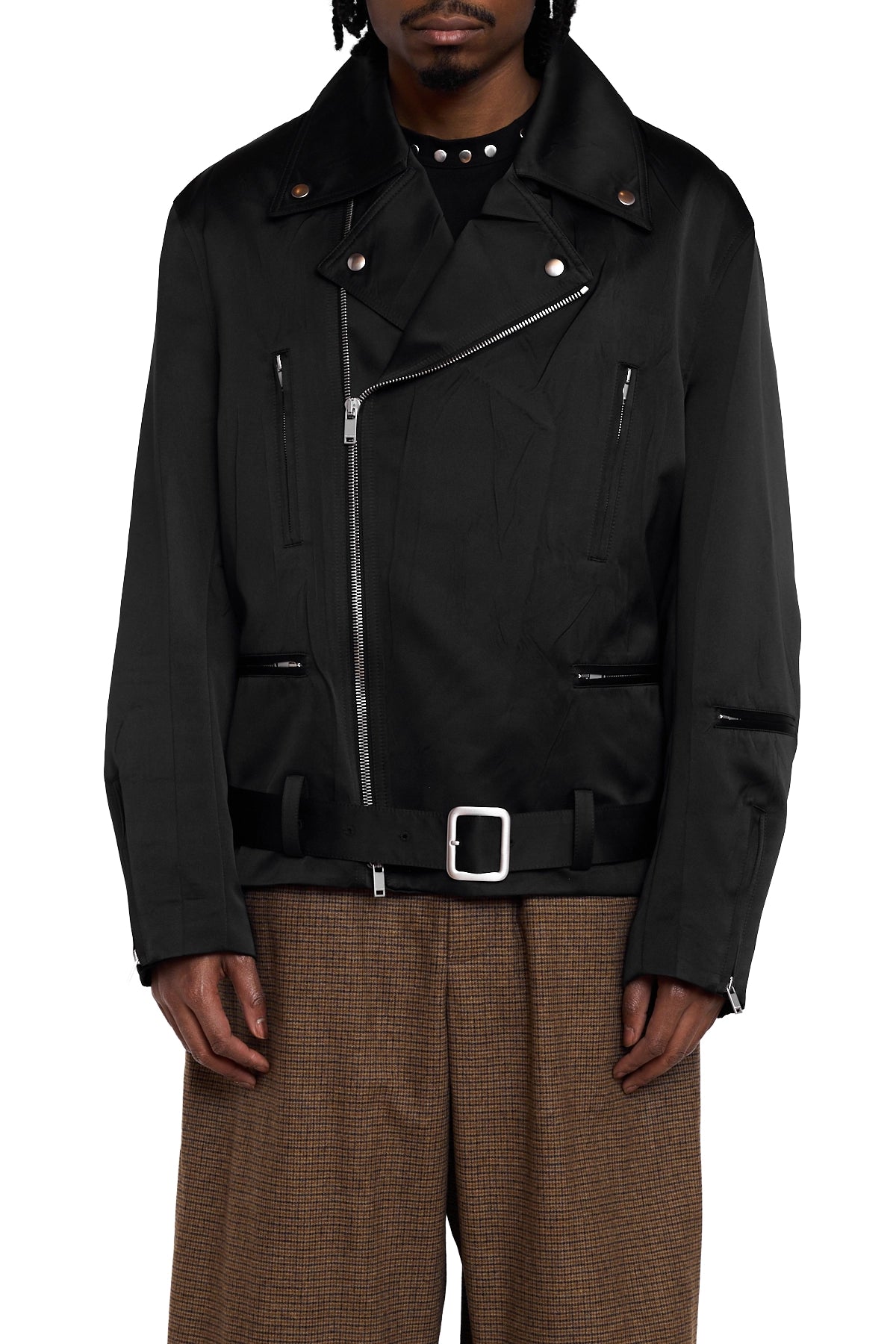 Jil Sander Duchesse Biker Jacket Black