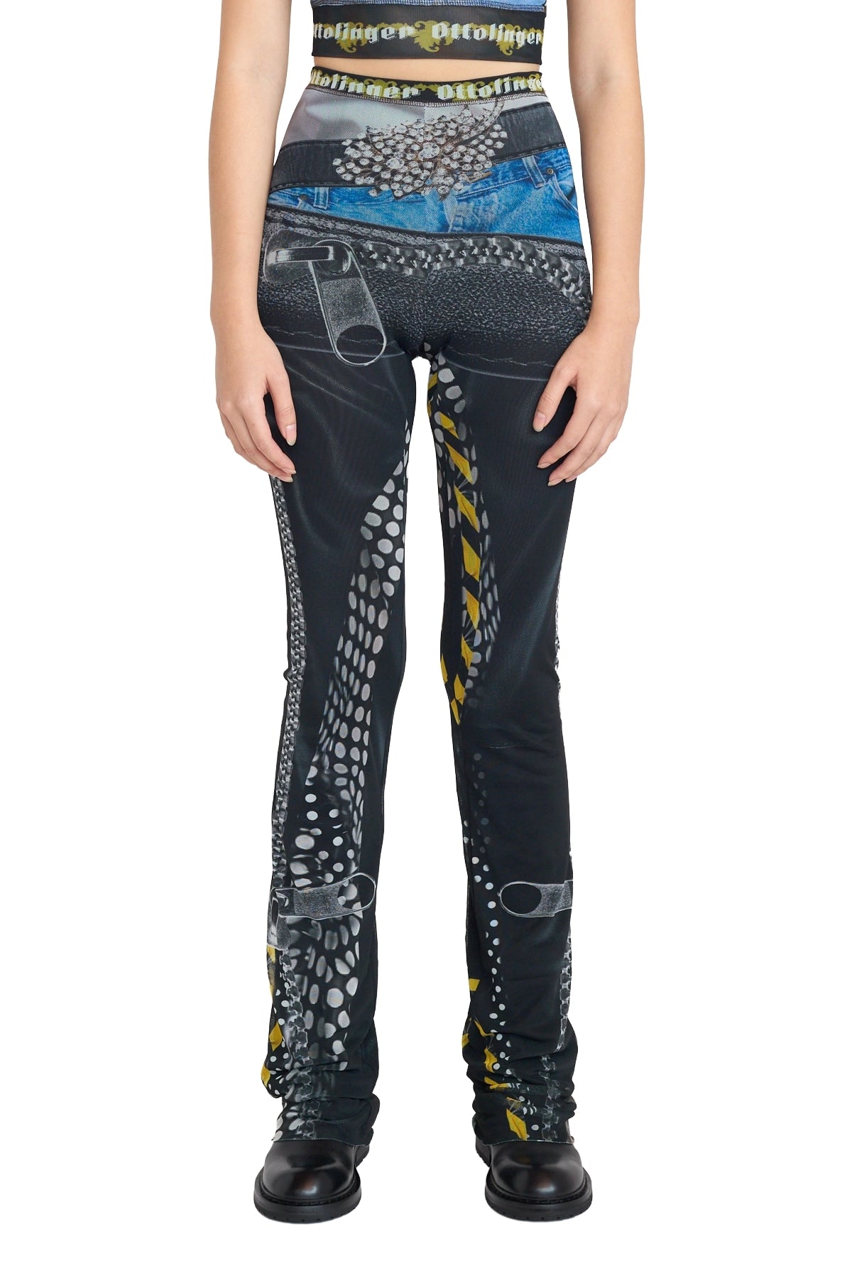 Ottolinger Mesh Pants Polka Dot Zip Print