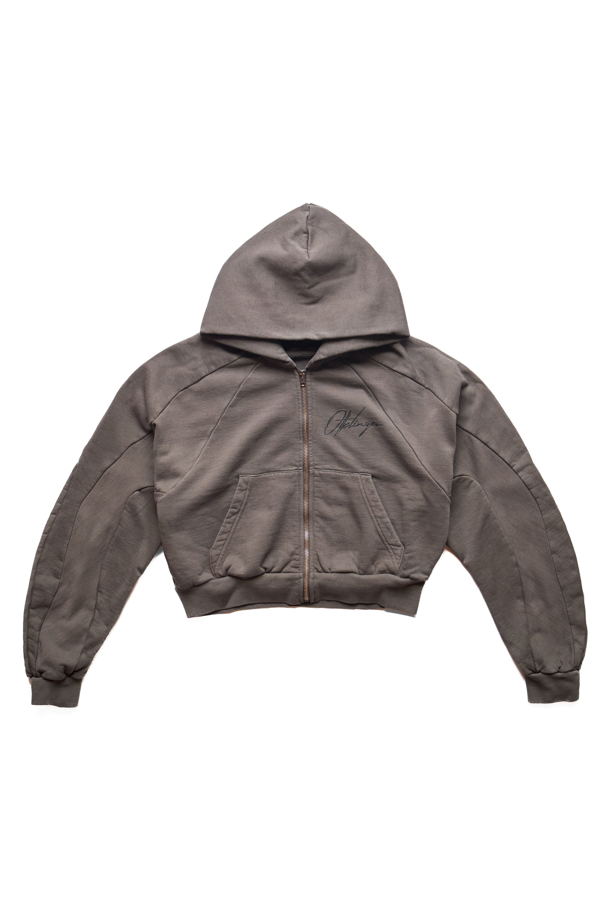 OTTOLINGER Multiline Zip Hoodie Brown