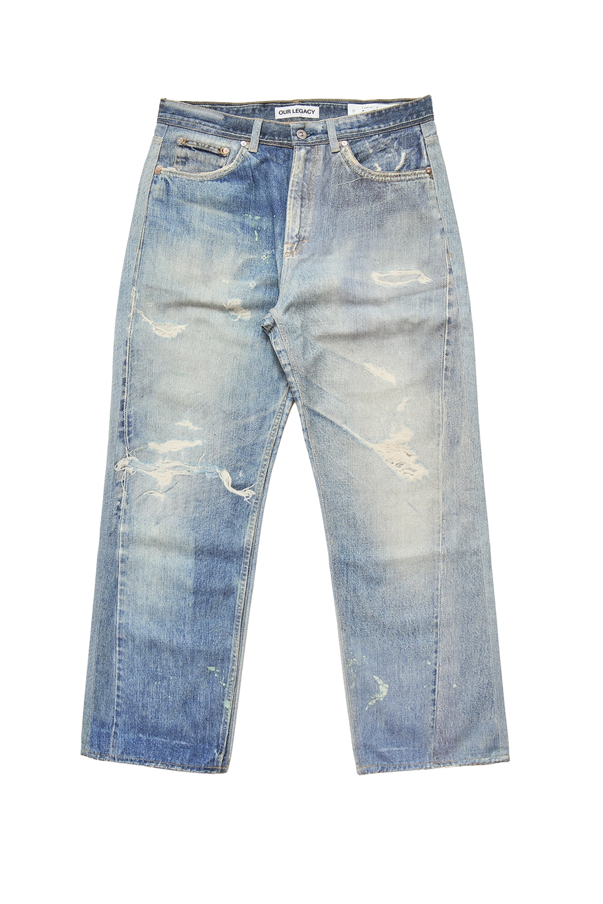 OURLEGACYDIGITALDENIMPRINTTHIRDCUTJEANSBLUEFRONTATESSX