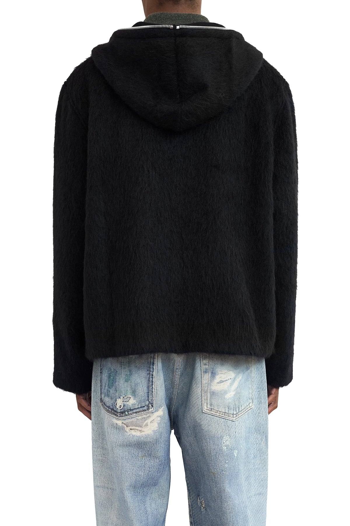 トップス OUR LEGACY Full Zip Hood Black Our Legacy - Full Zip Hood Black Hairy Wool