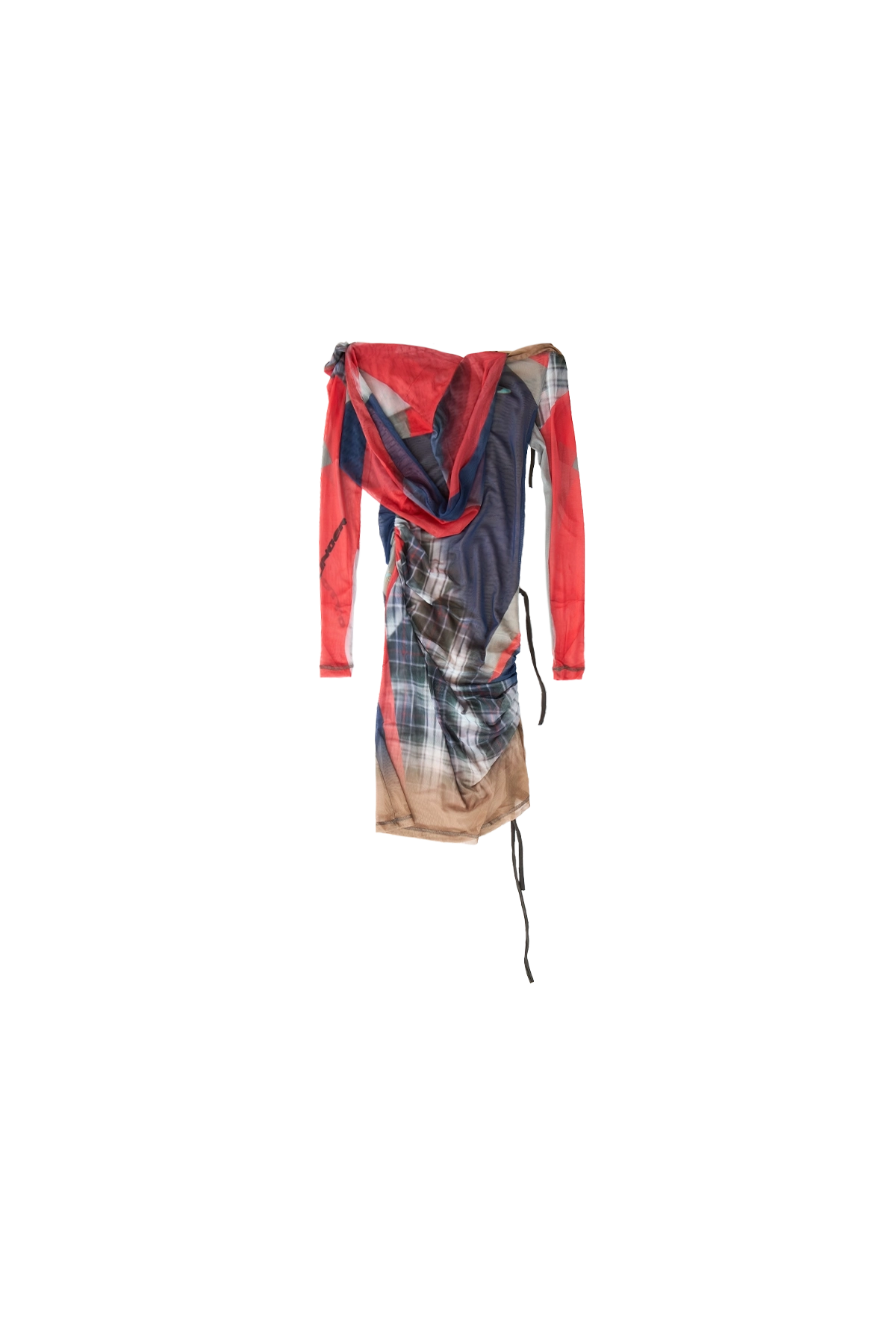 Ottolinger Mesh Off-Shoulder Dress