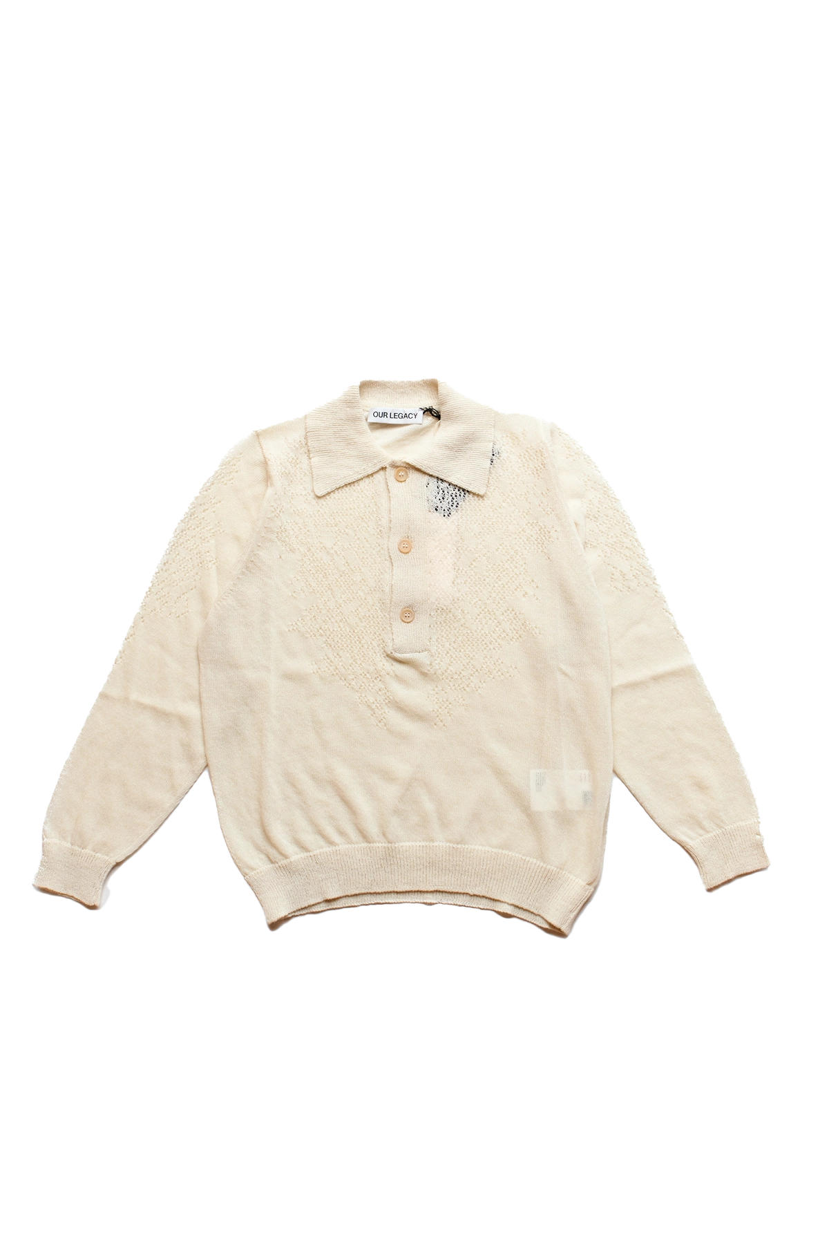 Our Legacy Big Piquet Polo Sweater Cream