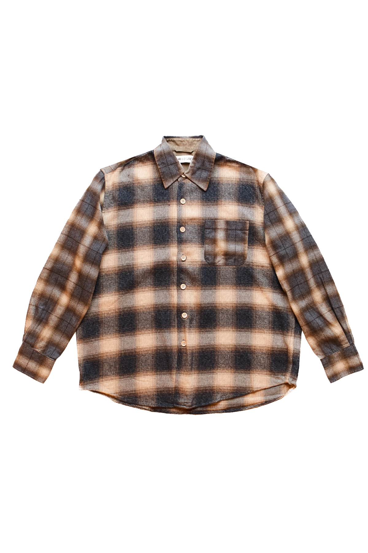 Our Legacy Check Plaid Above Shirt Beige