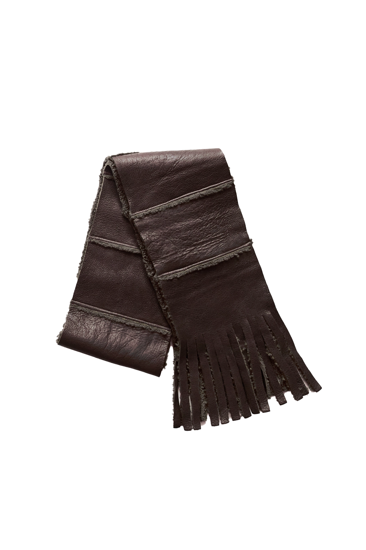 Our Legacy Shearling Scarf Brown