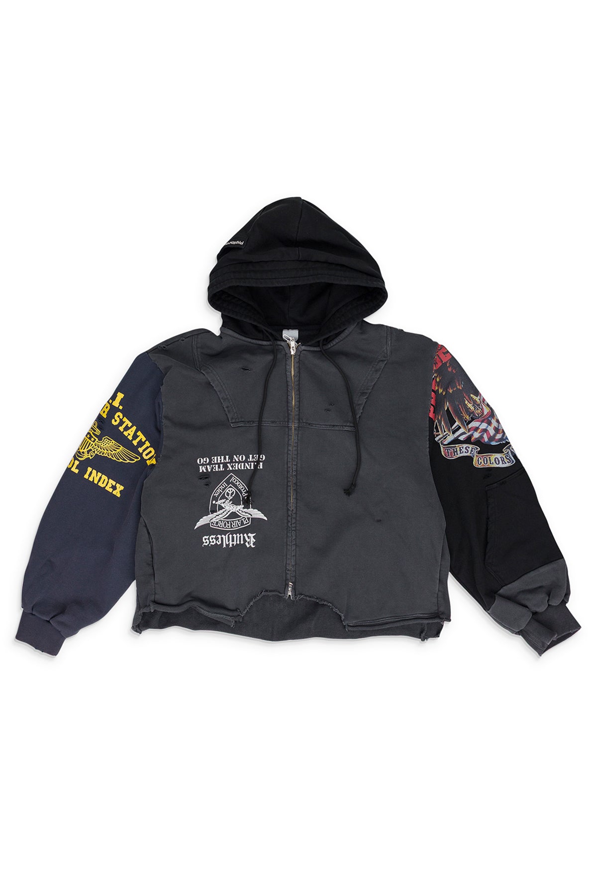 Protocol Index Upside Down Zip Hoodie Black – ESSXNYC