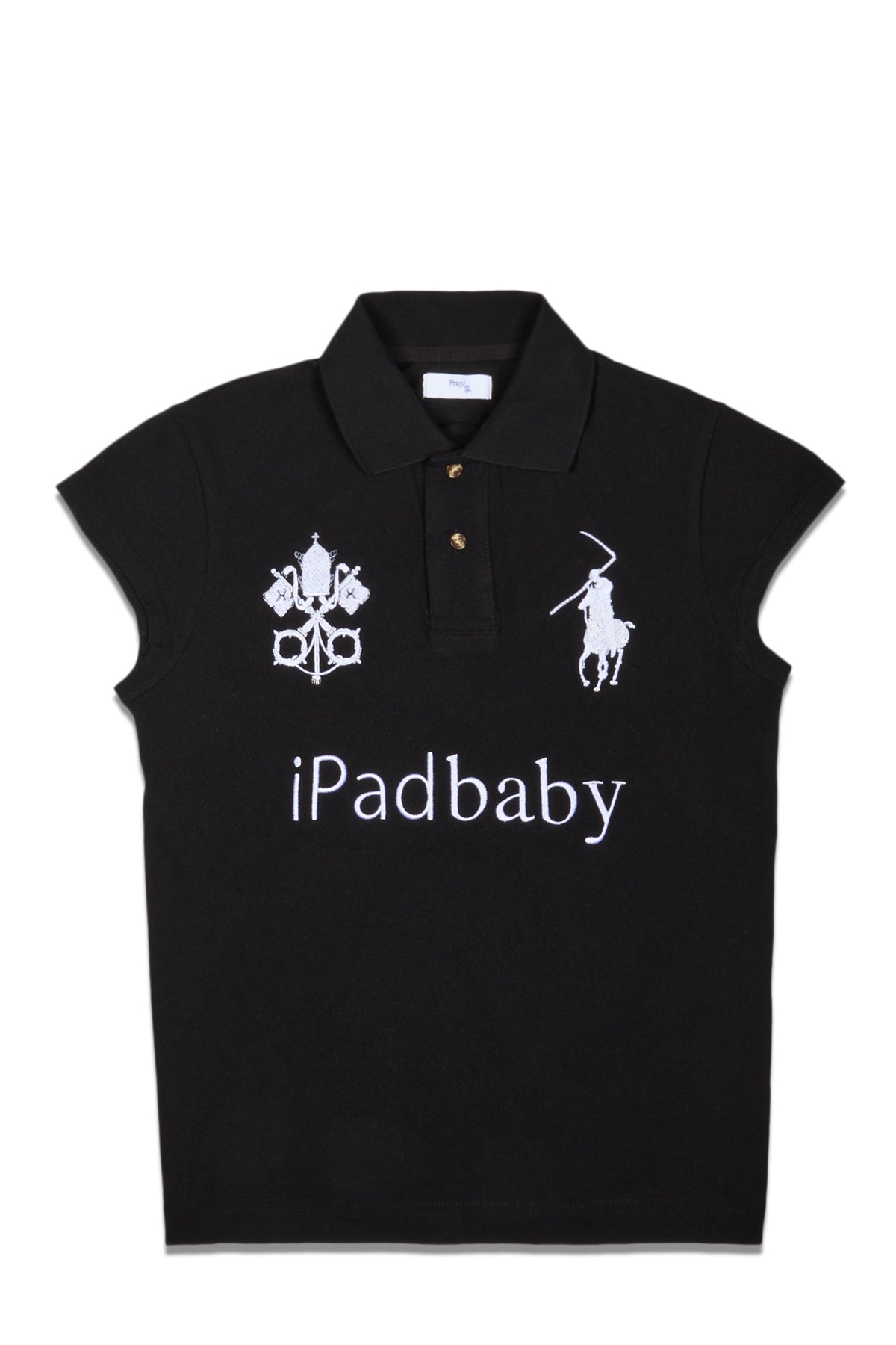 Praying Ipad Baby Womens Polo Black