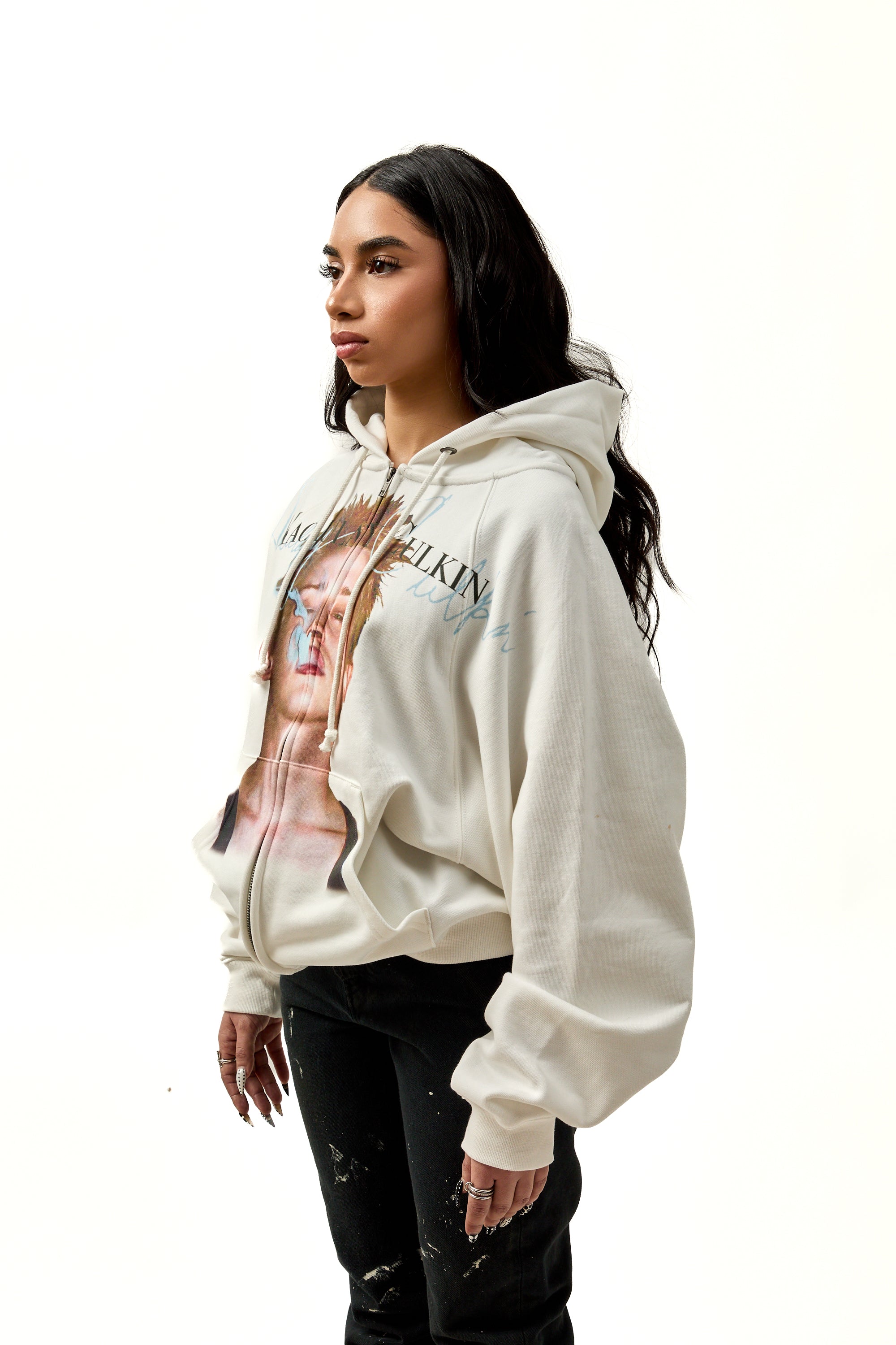 トップス praying GIRL AND CIGARETTE HOODIE Praying Macully Hoodie White – ESSXNYC