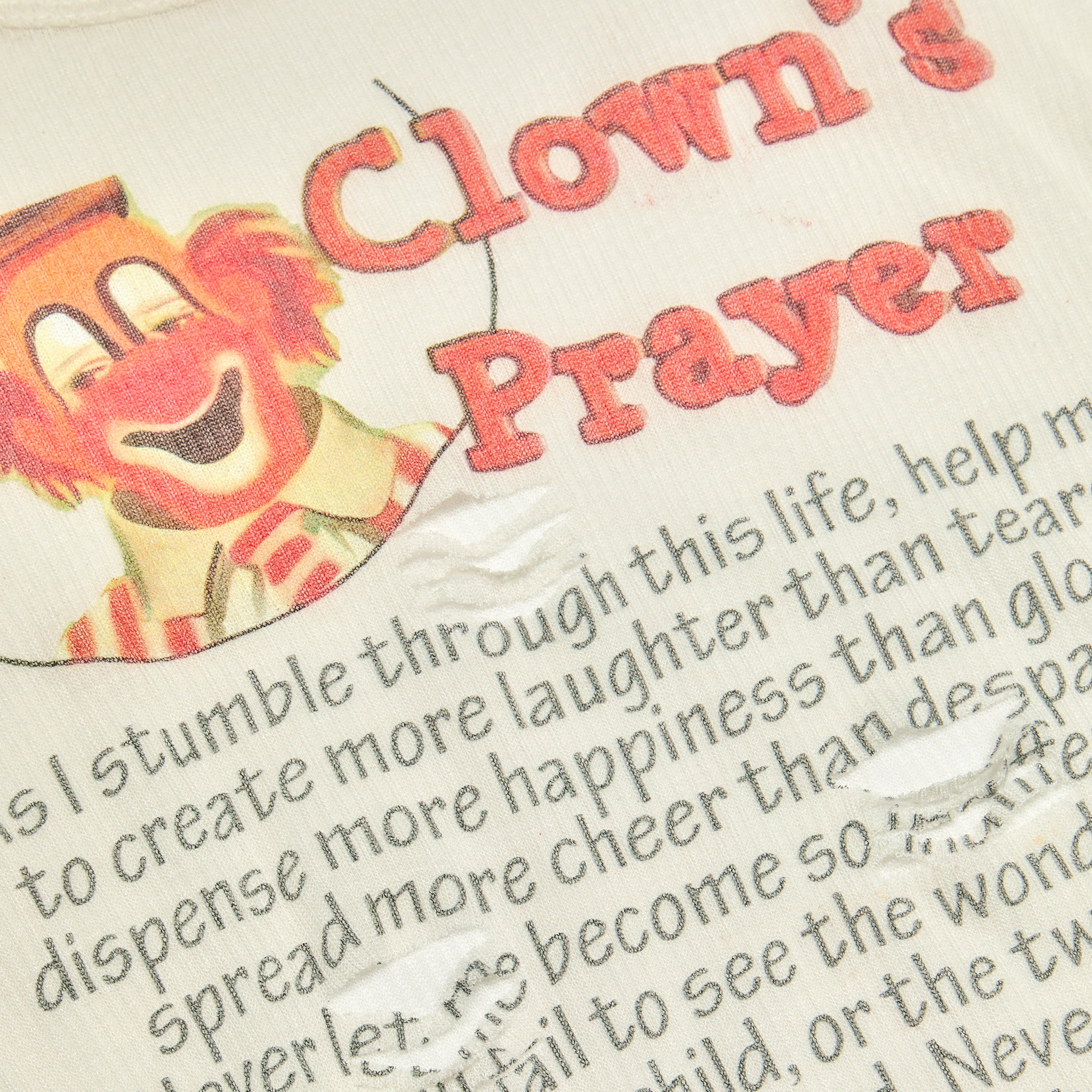 Praying Clown L/S White