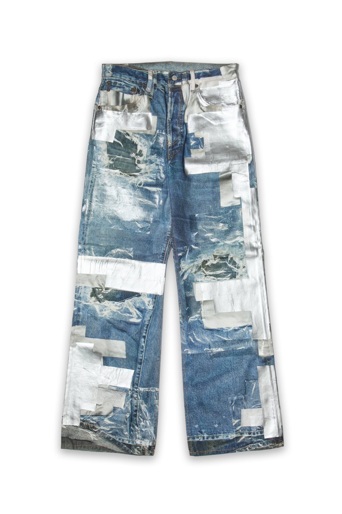 Acne Studios Printed Tape Jeans Mid Blue