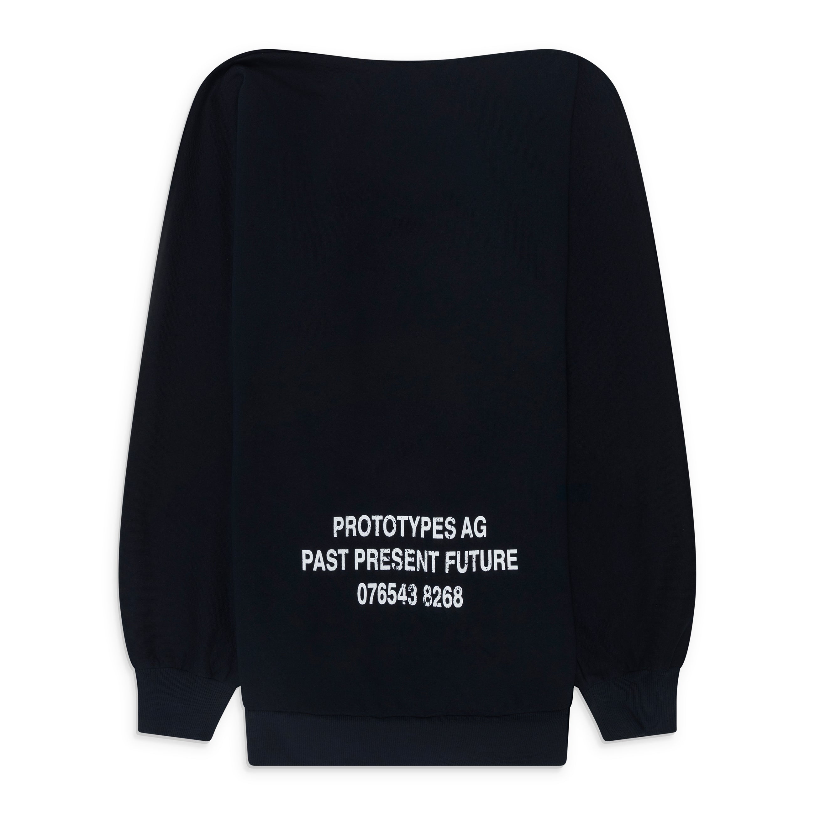 Prototypes Shrunken Sweatshirt Navy detail