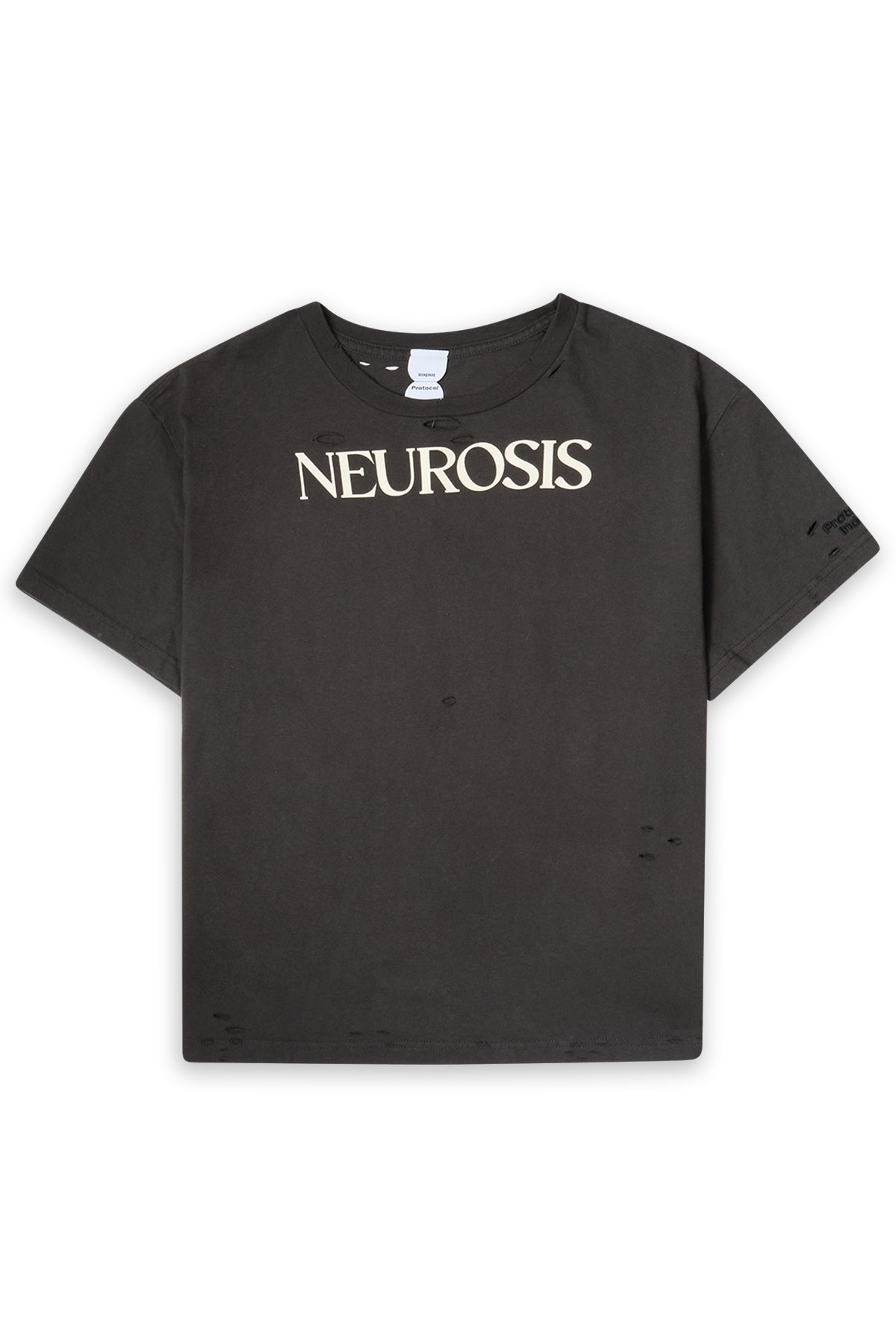 Protocol Index Neurosis Distressed T Shirts Black