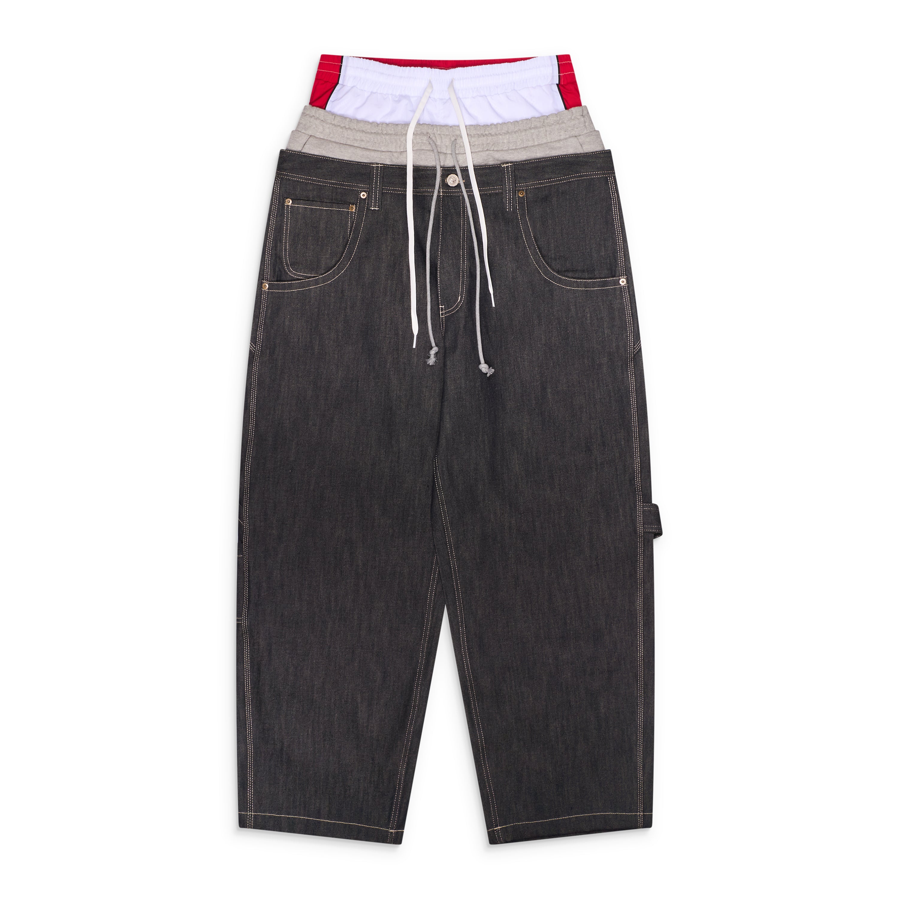 Protocol Index 3 Layered Denim Pants Blue