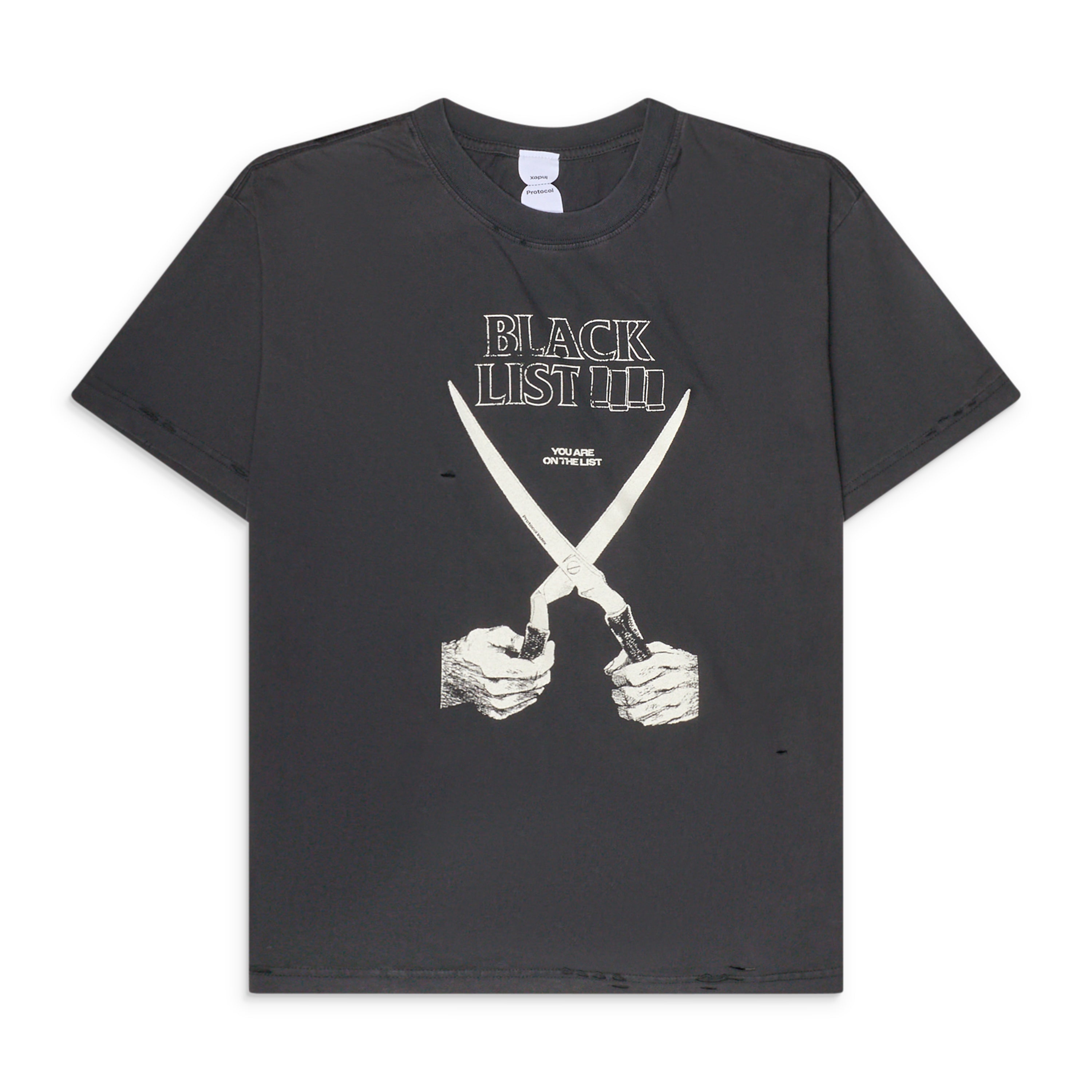 Protocol Index Blacklist Washed T-Shirt Black – ESSXNYC