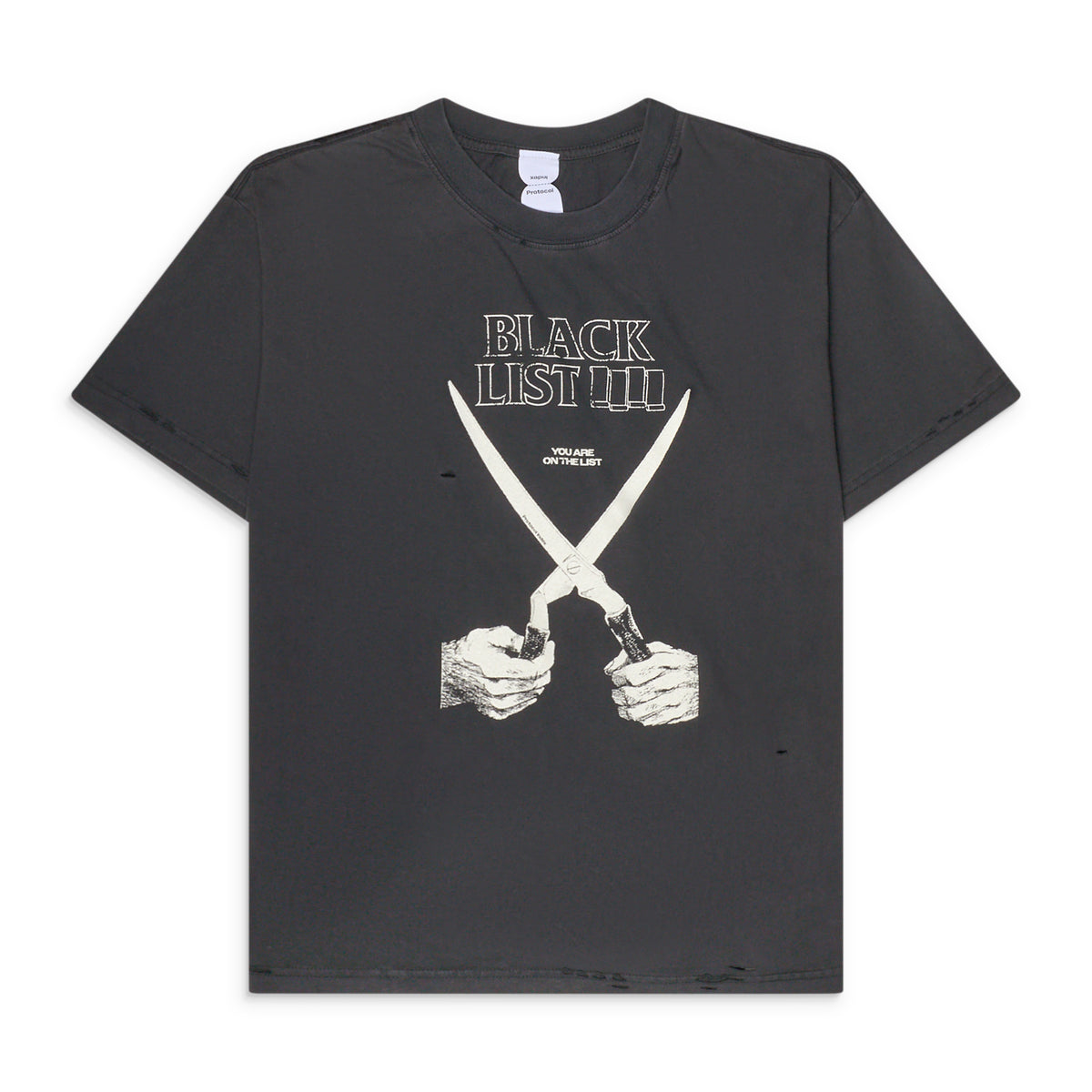Protocol Index Blacklist Washed T-Shirt Black – ESSXNYC