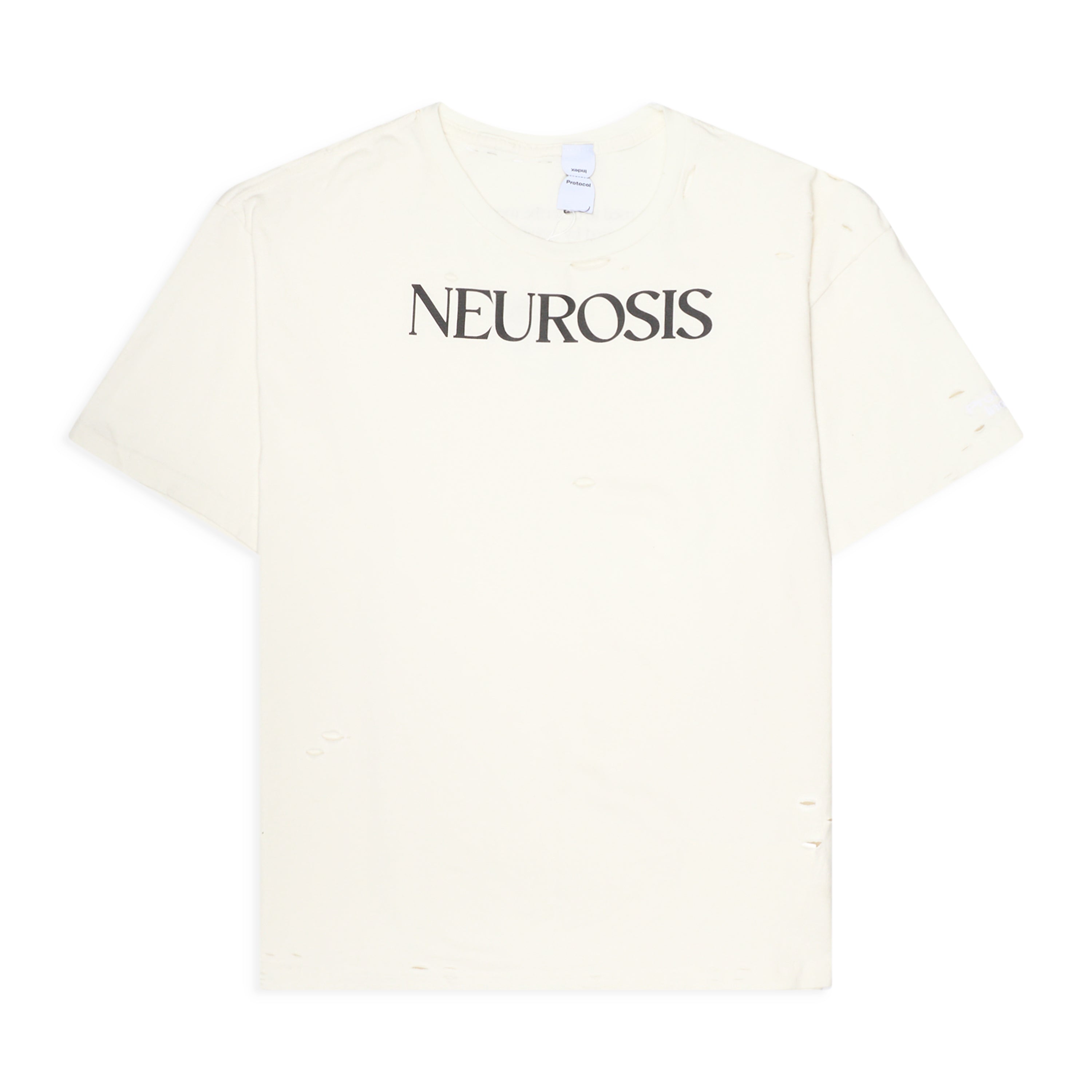 Protocol Index Neurosis Distressed T-Shirt White
