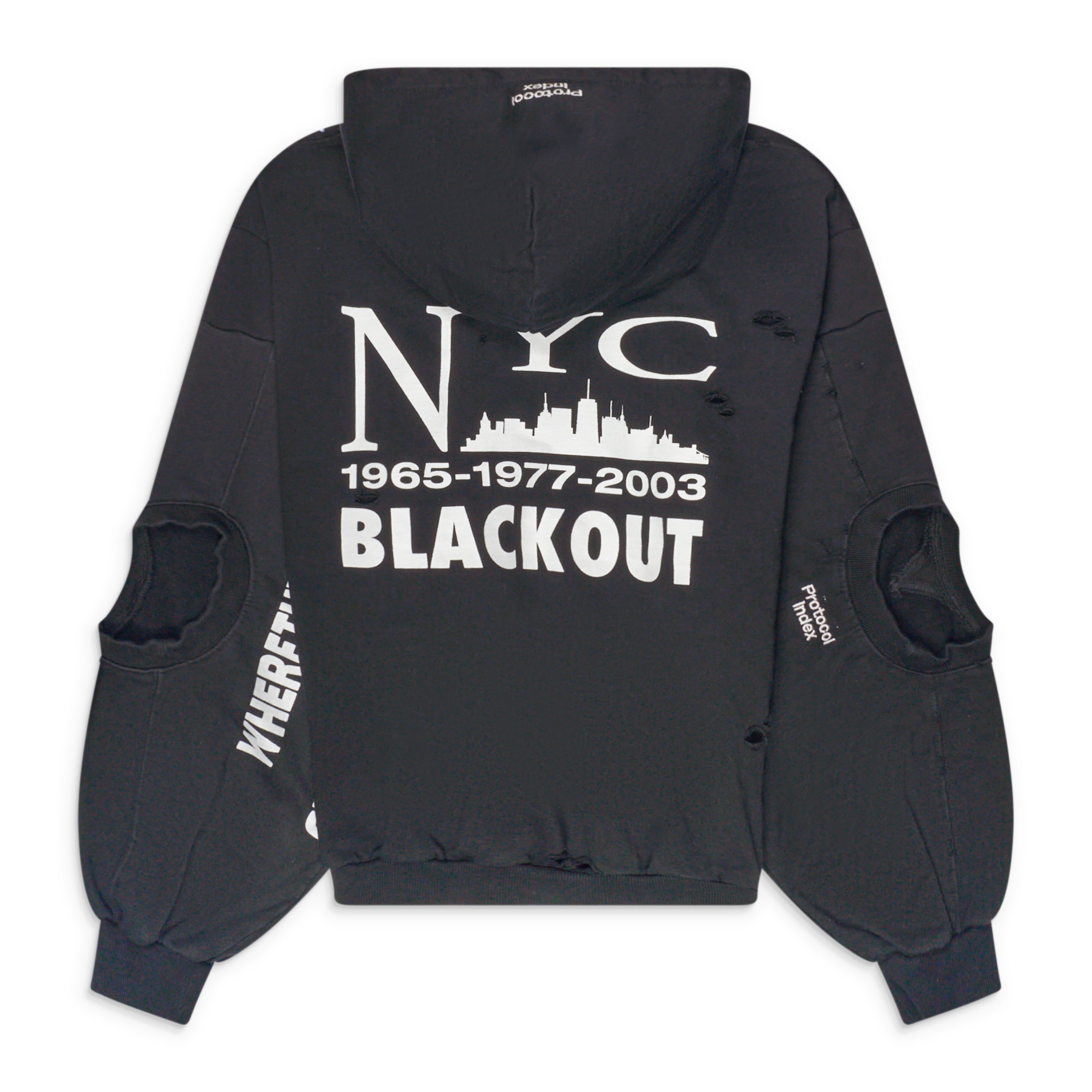 Protocol Index Reconstructed NY Zip Hoodie Black – ESSXNYC