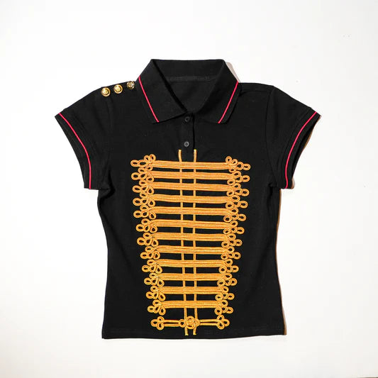 Praying Marching Band Womens Polo Black