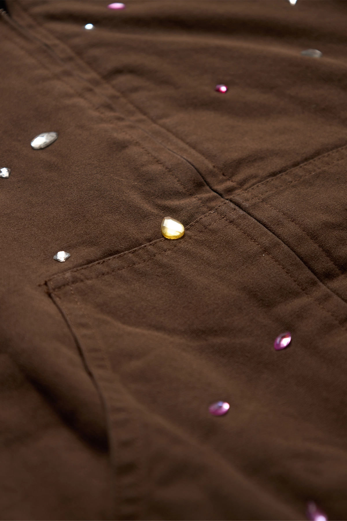 Praying Bejewled Canvas Work Jacket 2