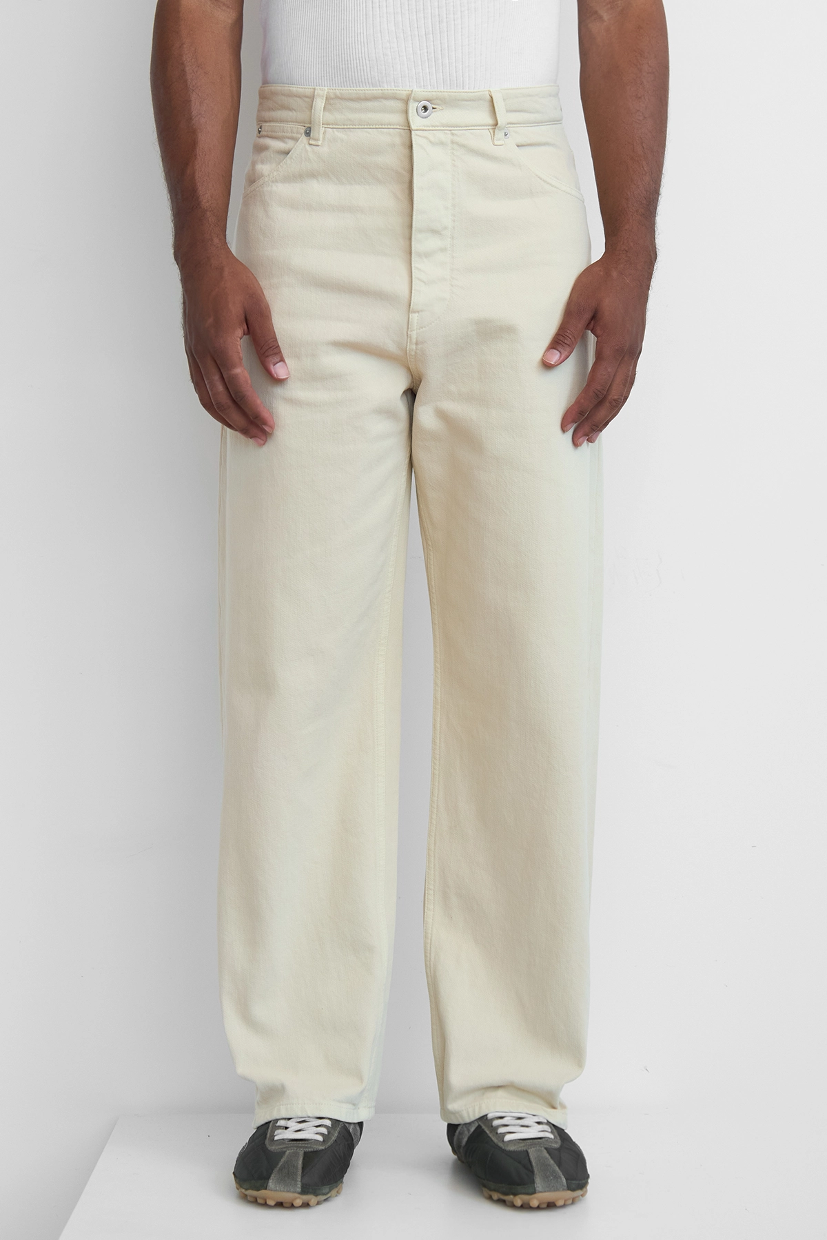 Jil Sander Relaxed Denim Trouser Oat – ESSXNYC Jil Sander Relaxed Denim Trouser Oat – ESSXNYC