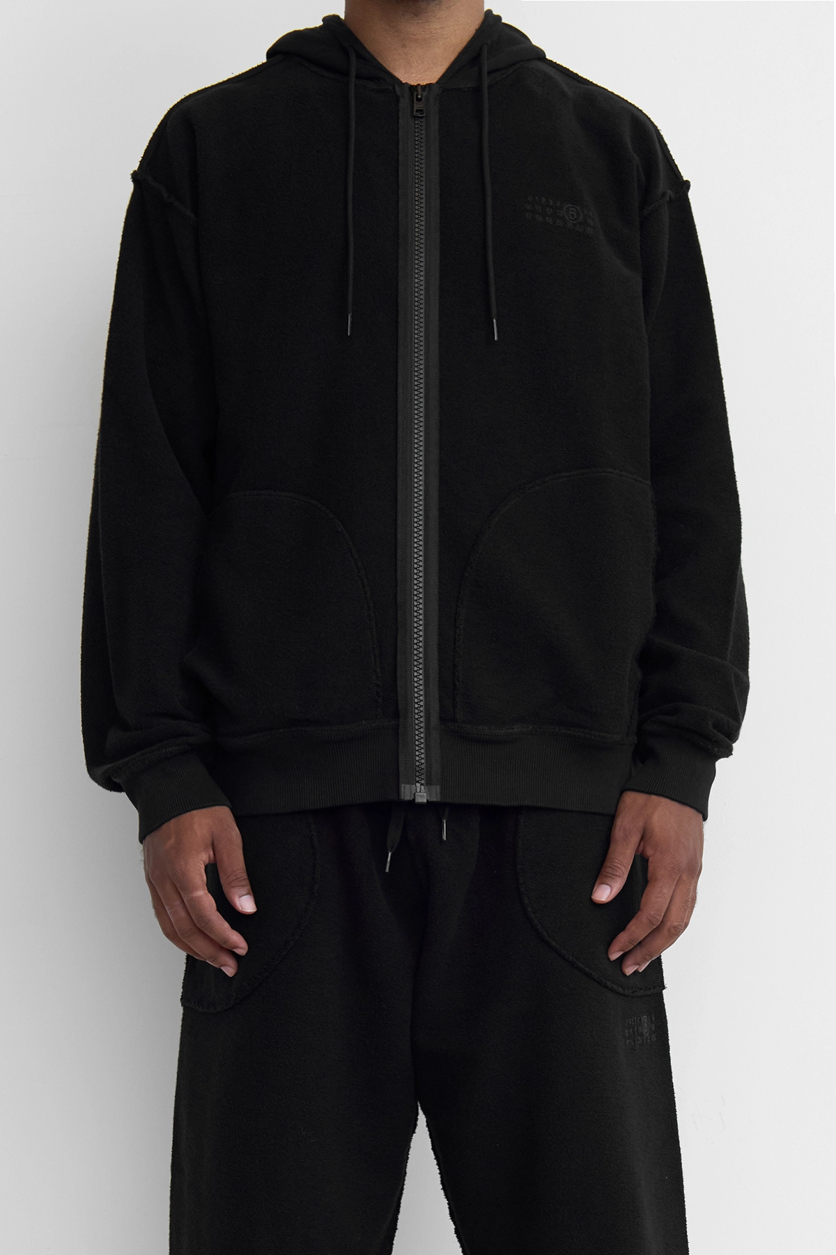 MM6 Reversed Sweat Zip Up Hoodie 