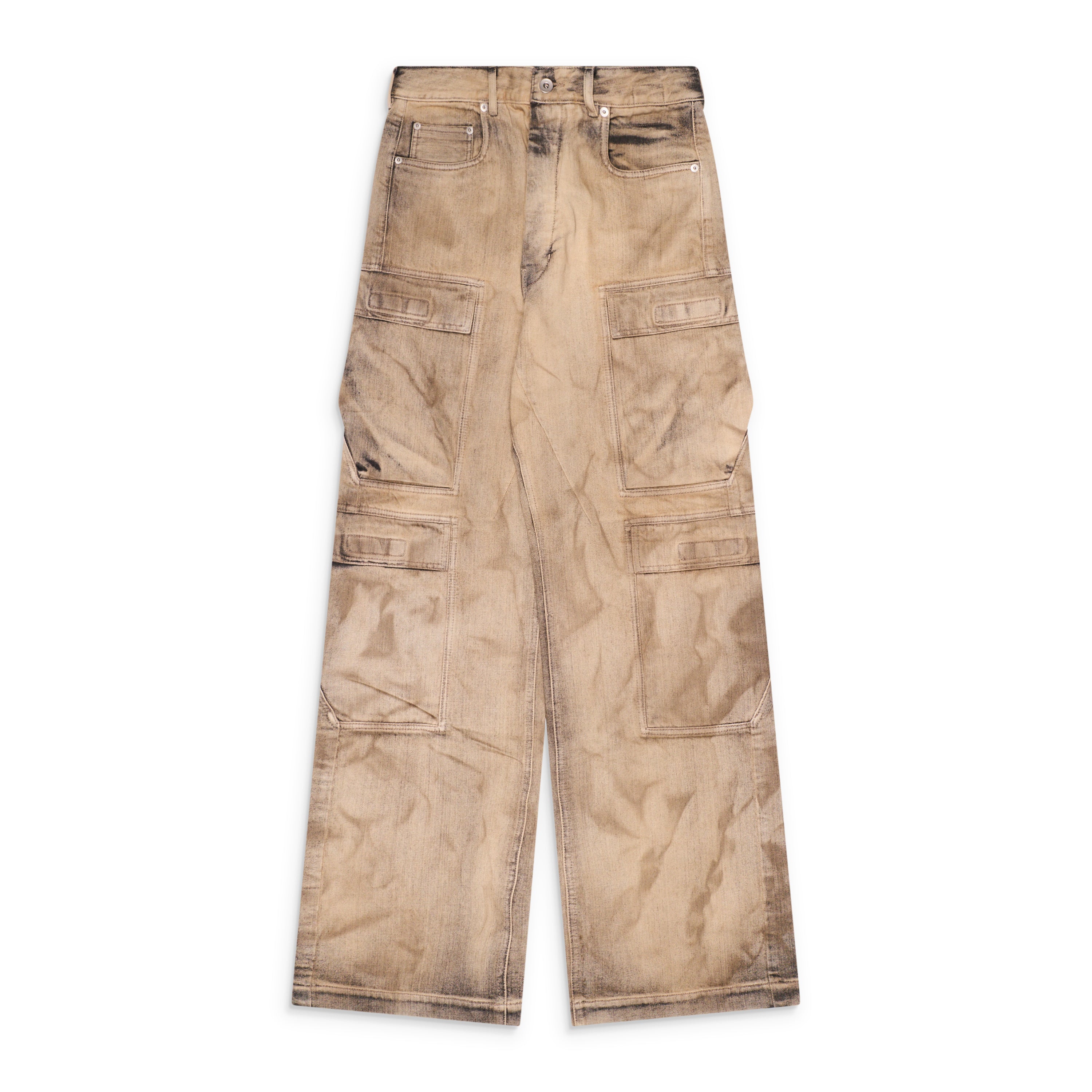 Rick Owens DRKSHDW Double Cargo Jeans Beige