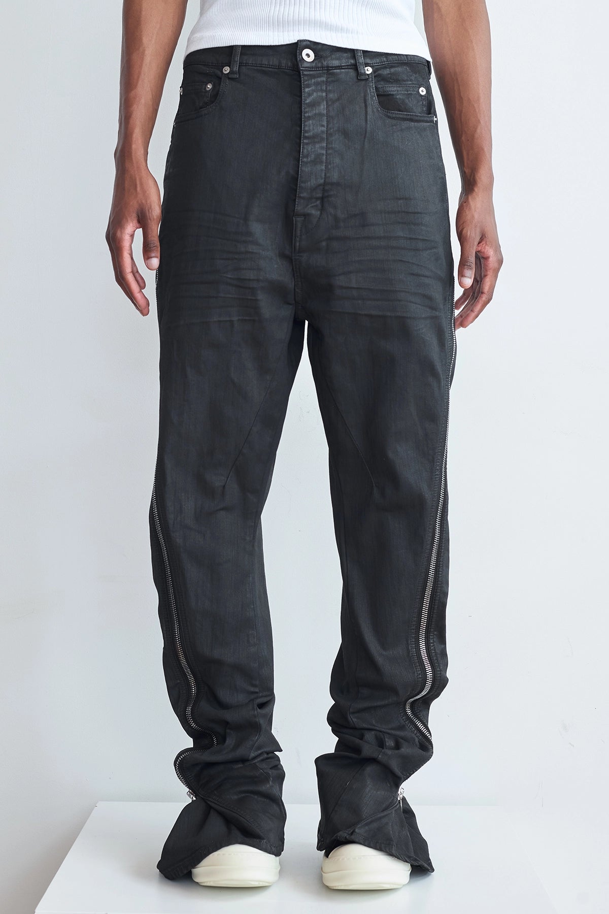 Rick Owens Drkshdw Bolan Banana Jeans With Zips