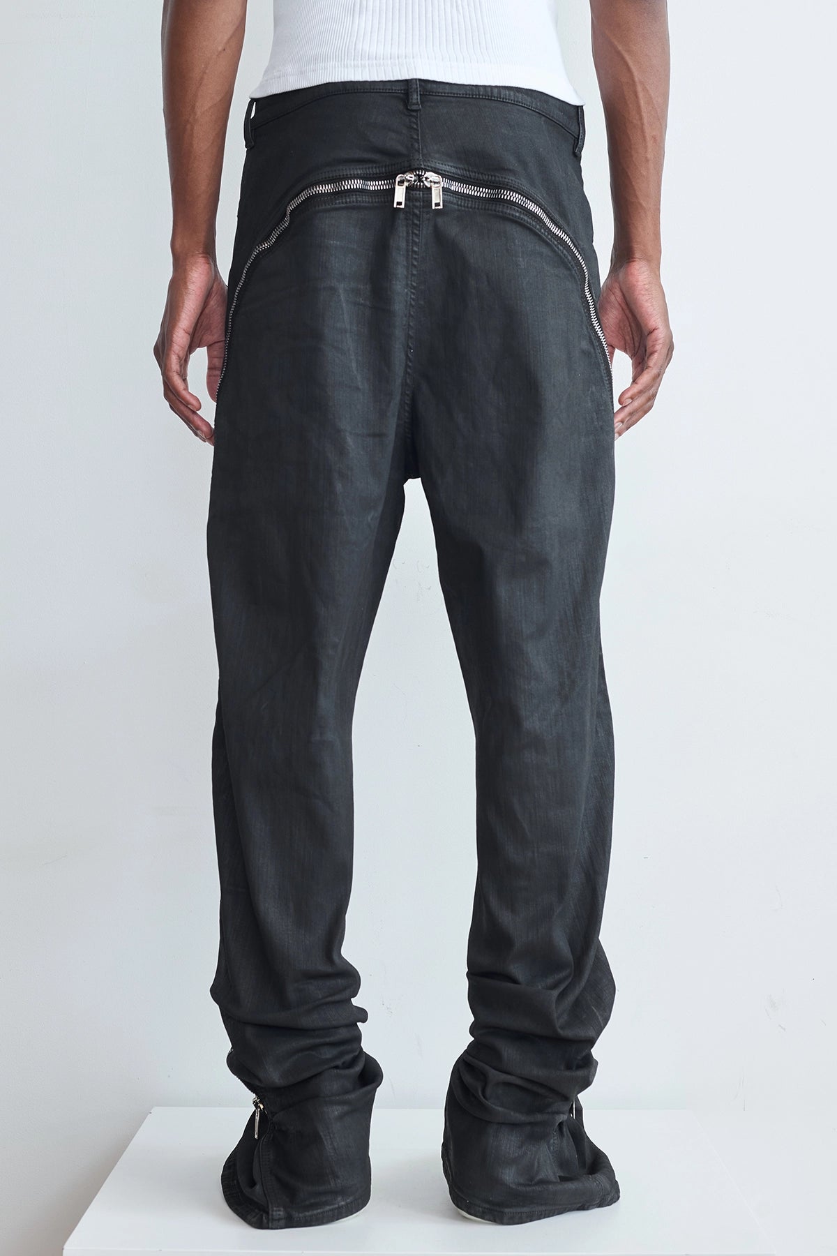 Rick Owens Drkshdw Bolan Banana Jeans With Zips Back