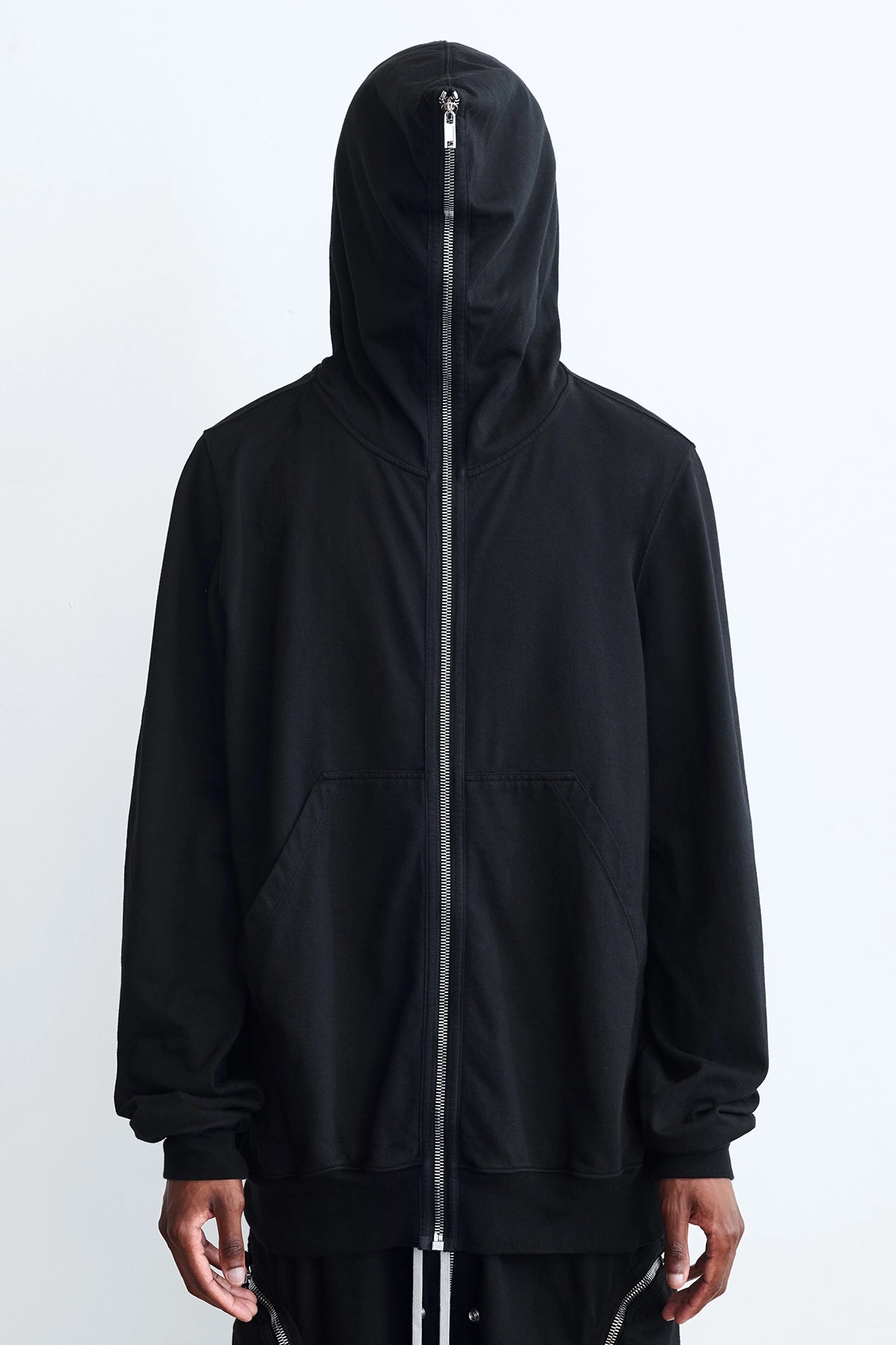 RICK OWENS DRKSHDW JUMBO GIMP ZIP HOODIE BLACK  ZIPPED