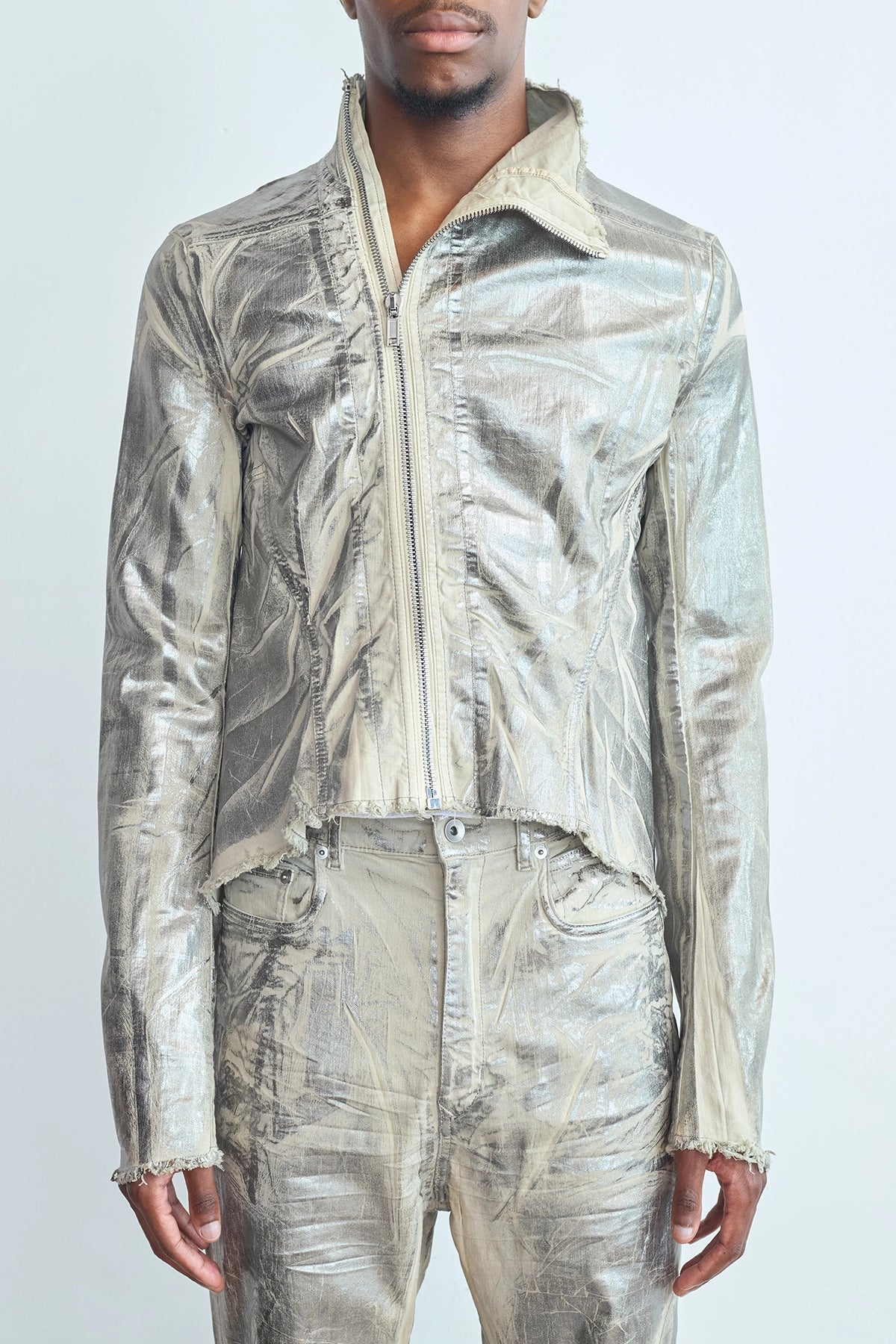 Rick Owens Drkshdw Naska Gary Jacket Palladium Collar