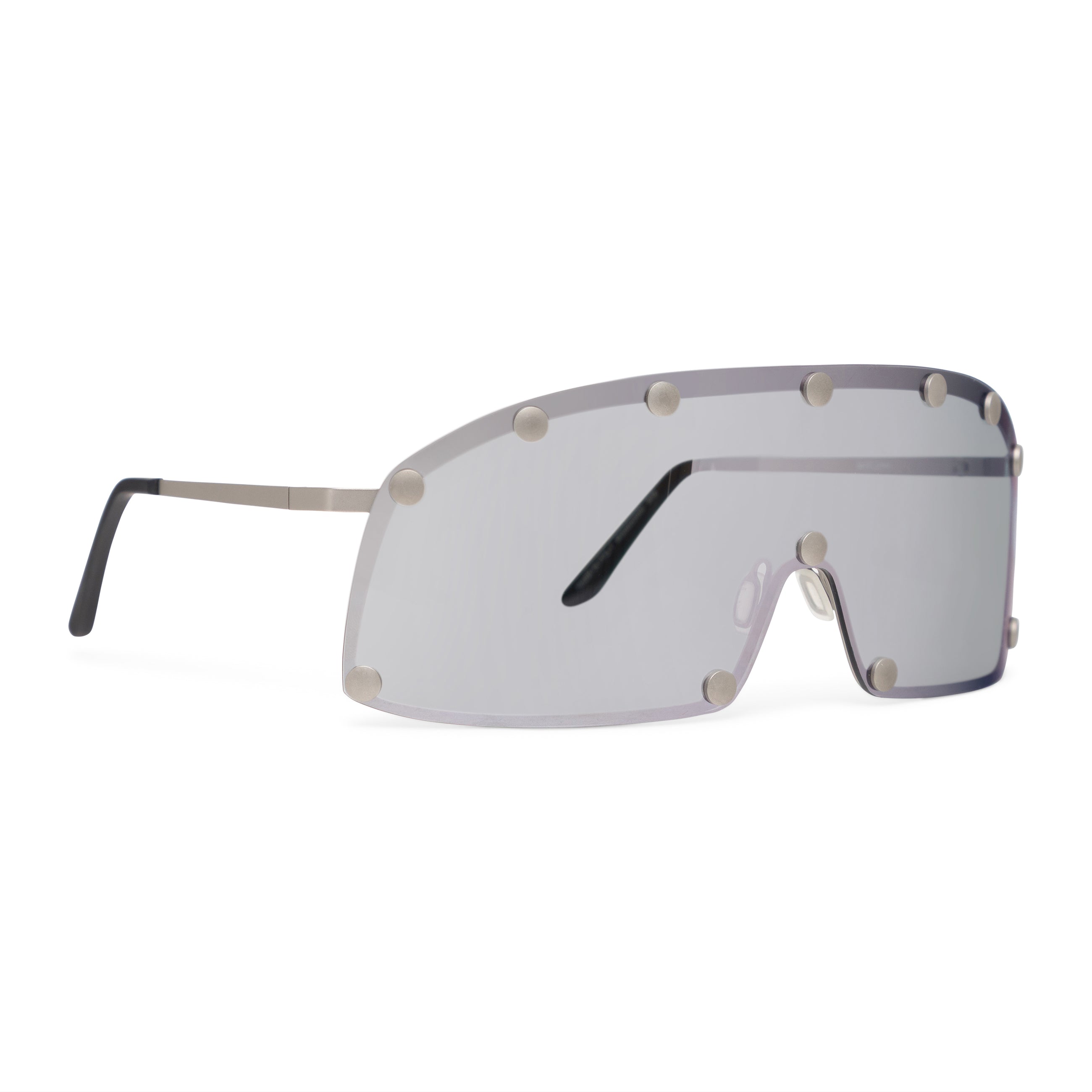 Rick Owens DRKSHDW Silver Shielding Sunglasses