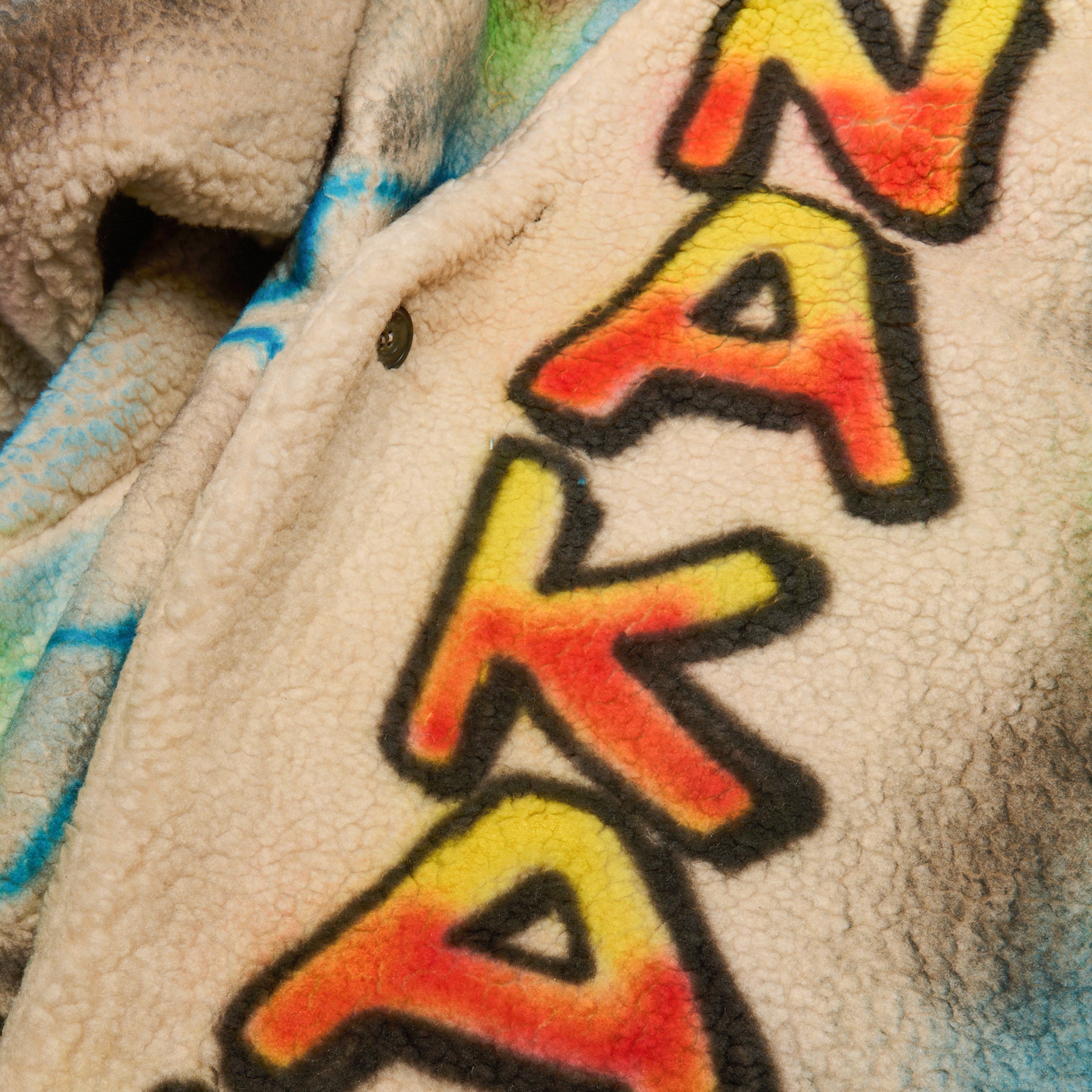 Satoshi Nakamoto Airbrushed Sherpa Trenchcoat Multi