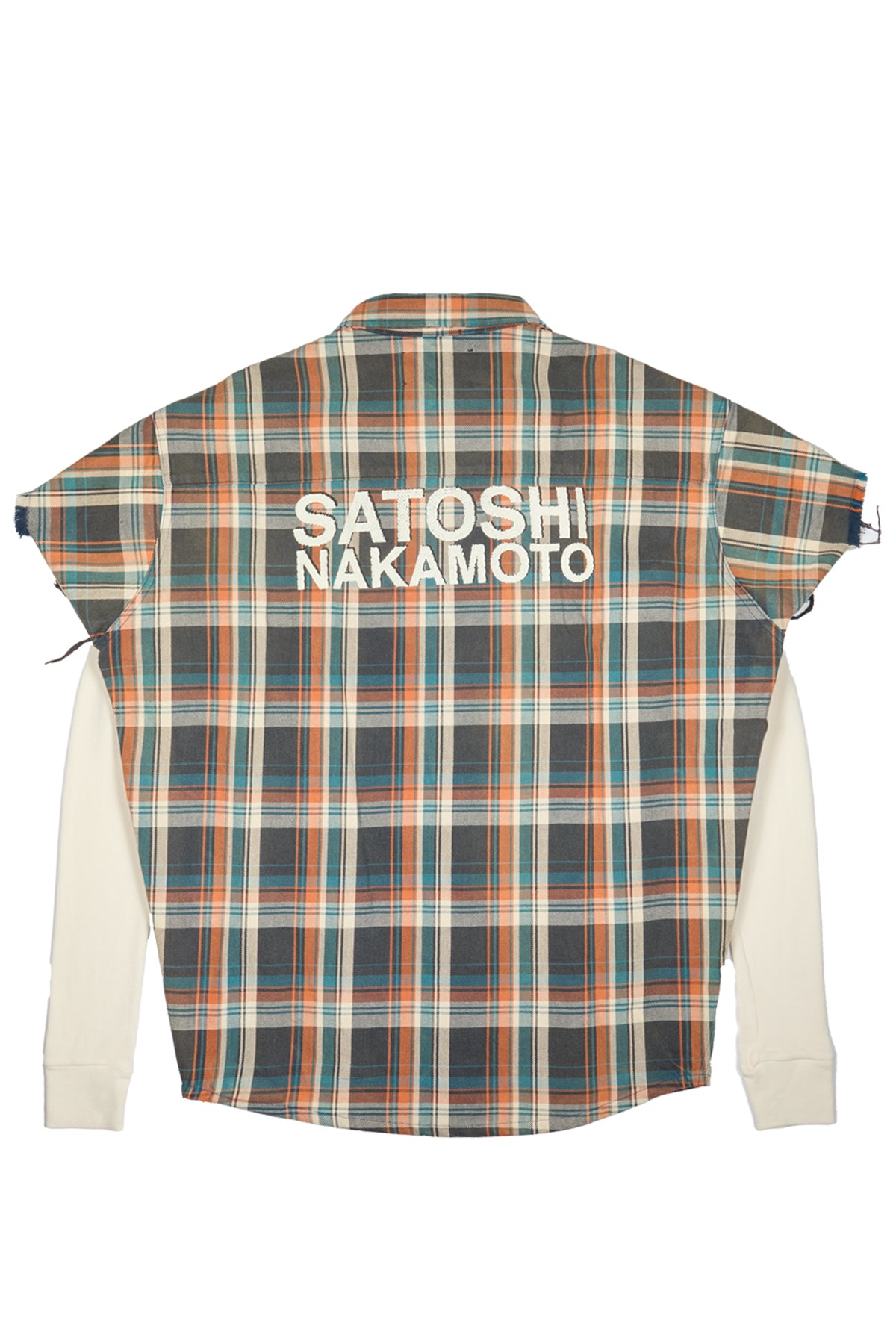 Satoshi Nakamoto Bender Cut Off Flannel Orange