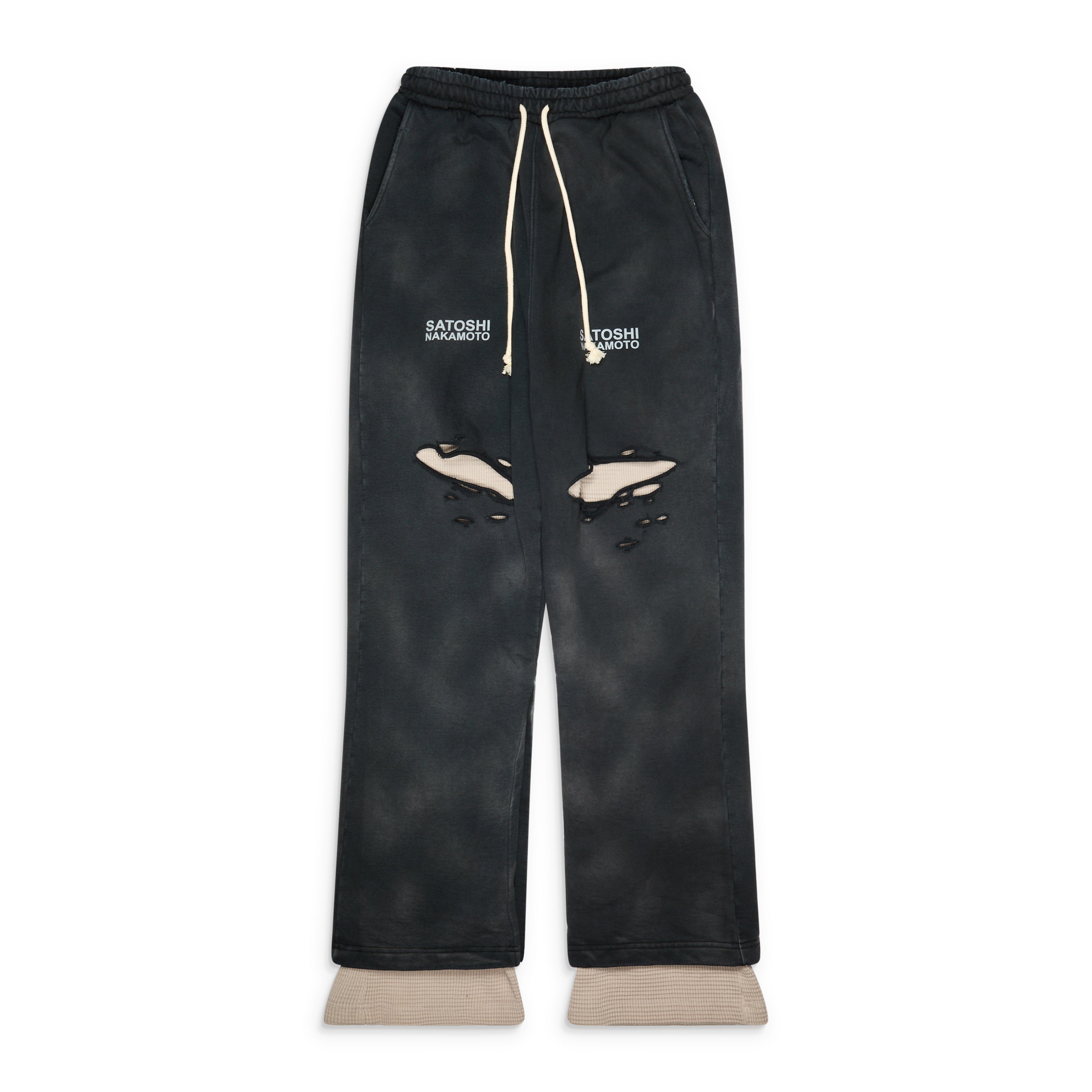 Satoshi Nakamoto Holy Ghost Layered Sweatpant Black