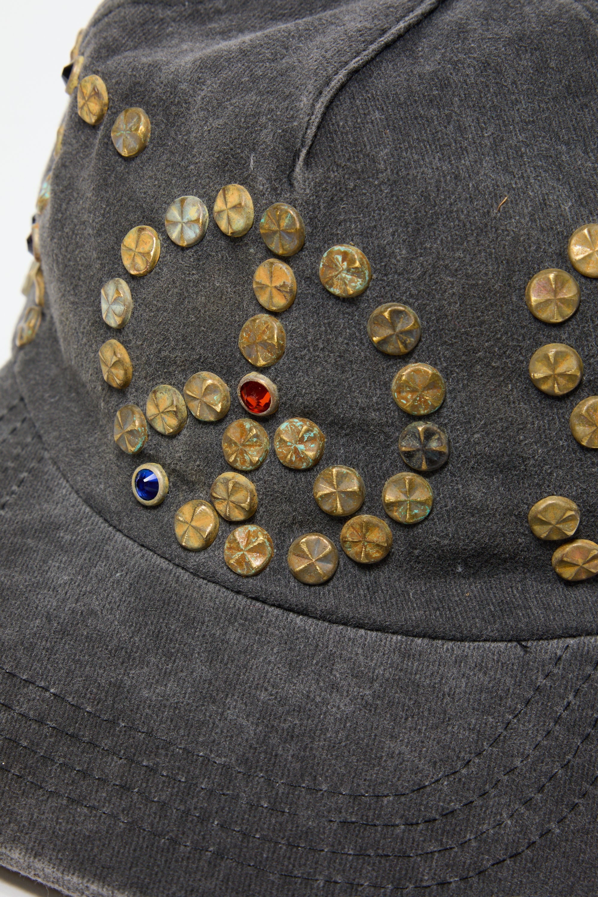 Satoshi Nakamoto Studded Wrap Around Hat Black