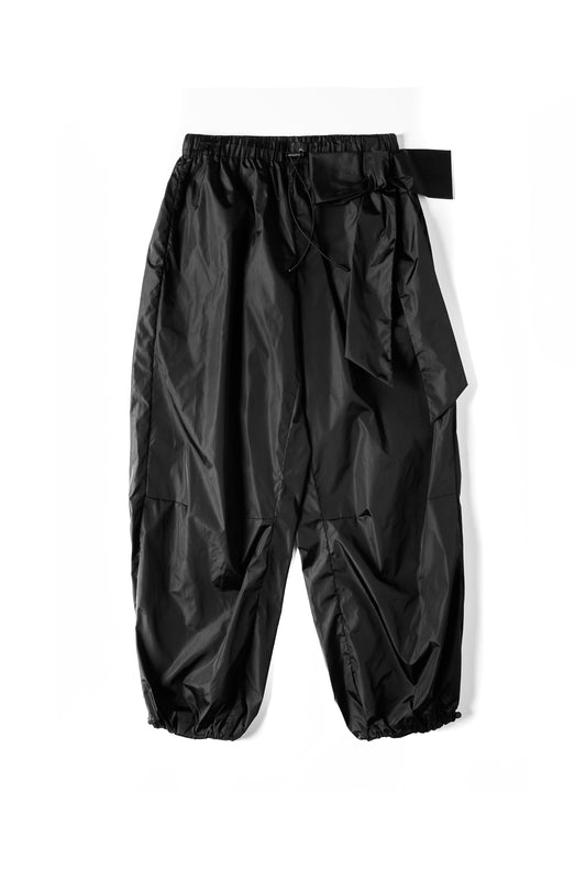 Simone Rocha Ankle Gathered Track Trousers W/ Bow Detail Black 11679