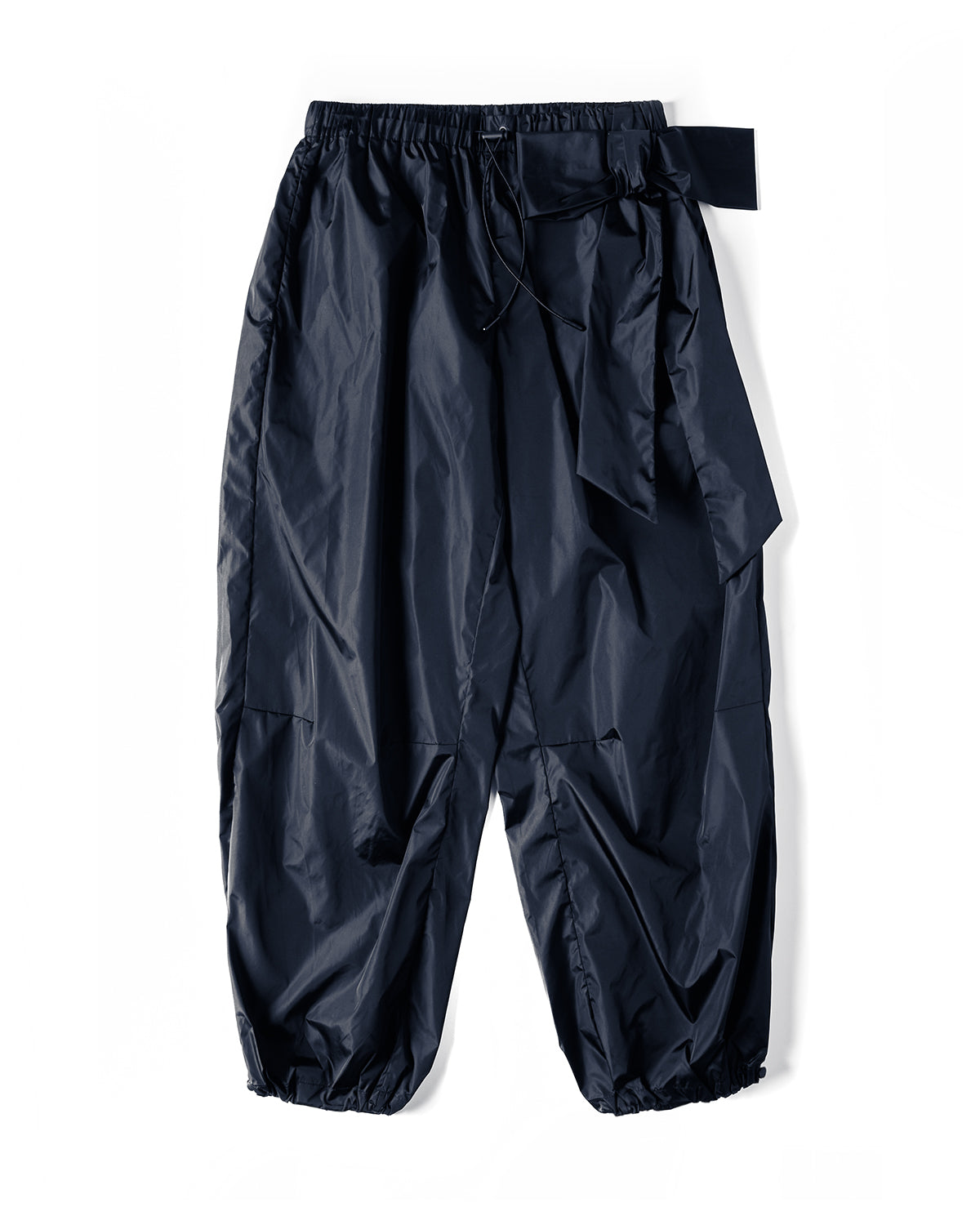 SIMONE ROCHA Ankle Gathered Track Trousers W/ Bow Detail Navy