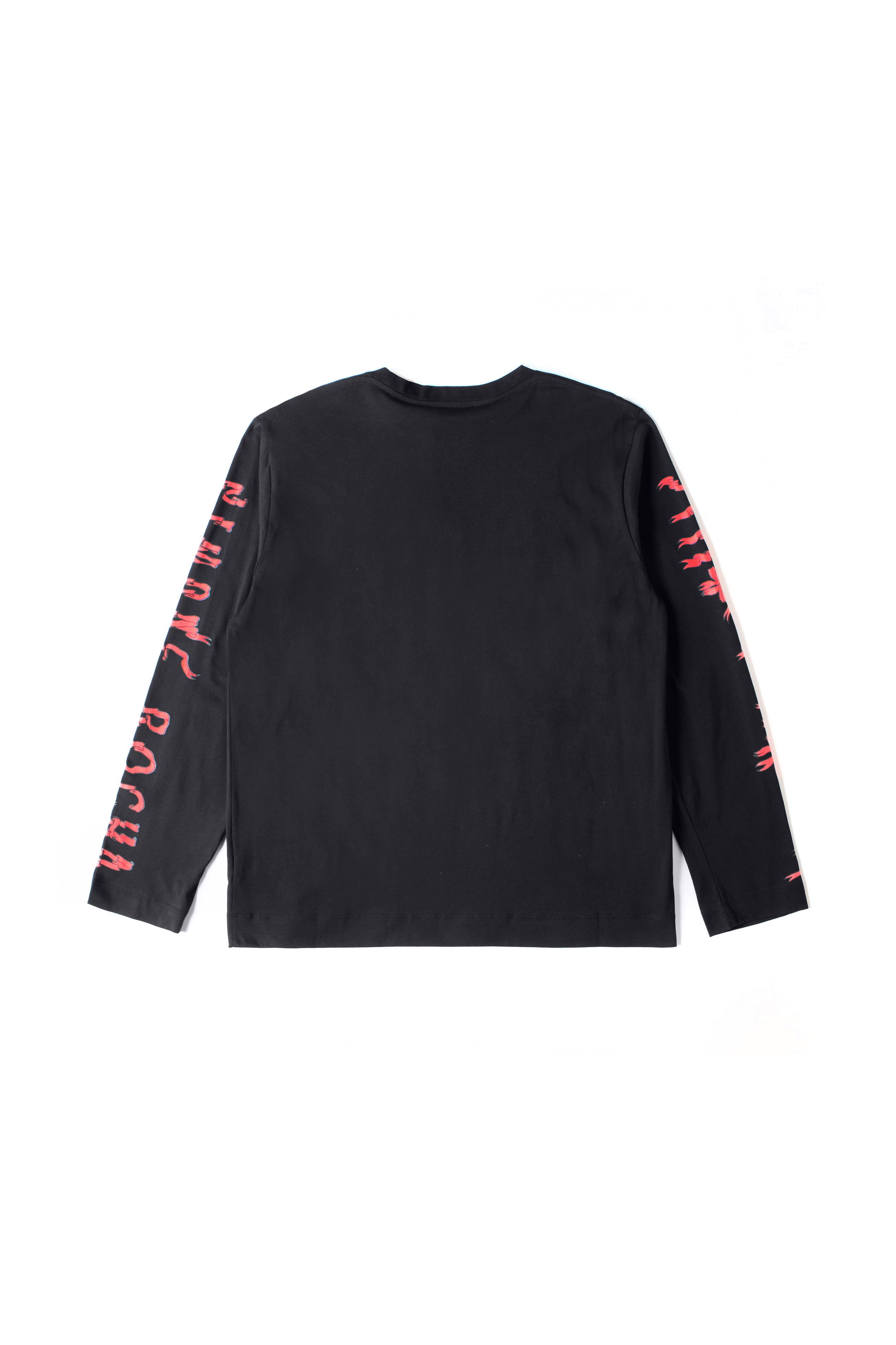 Simone Rocha Long Sleeve T-Shirt W/ Ribbon Logo Print Black 11698