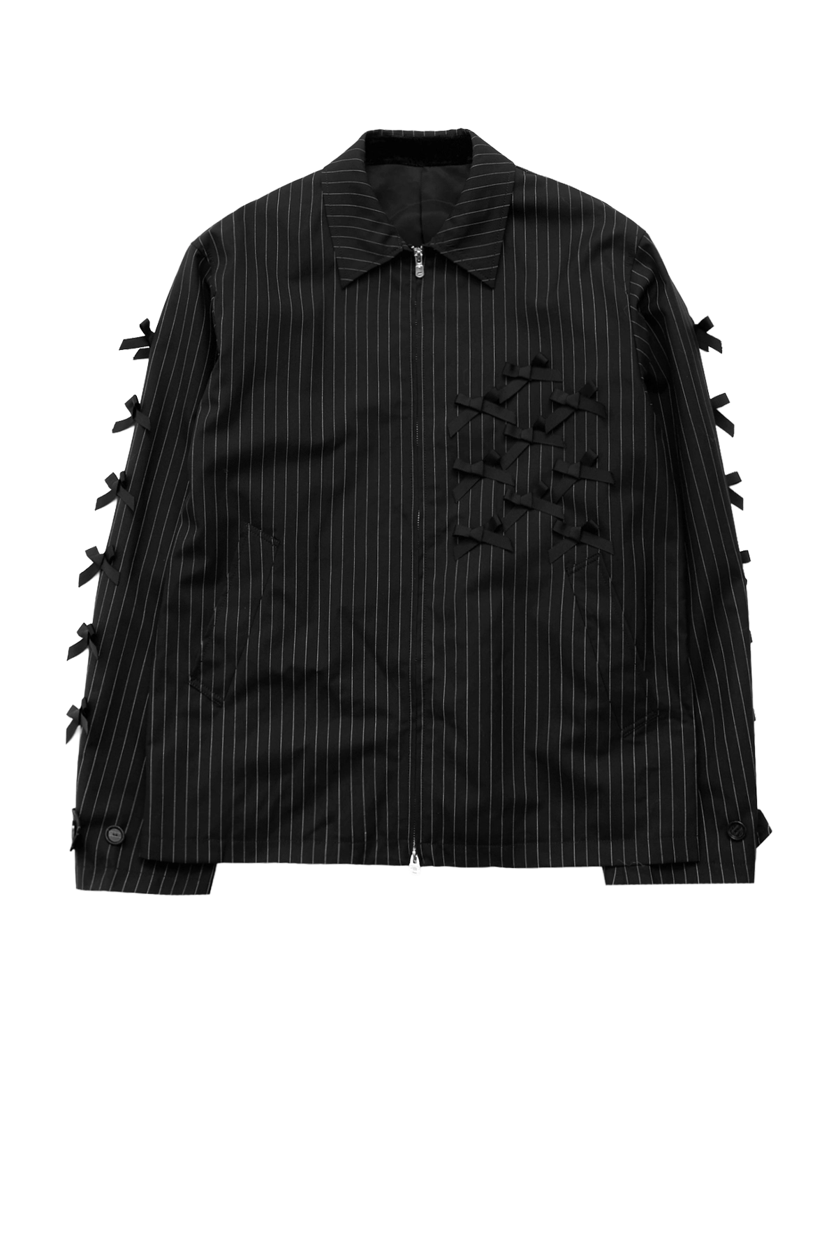 TAKAHIROMIYASHITA TheSoloist. Zip Up Brit Jacket (Black Ribbons