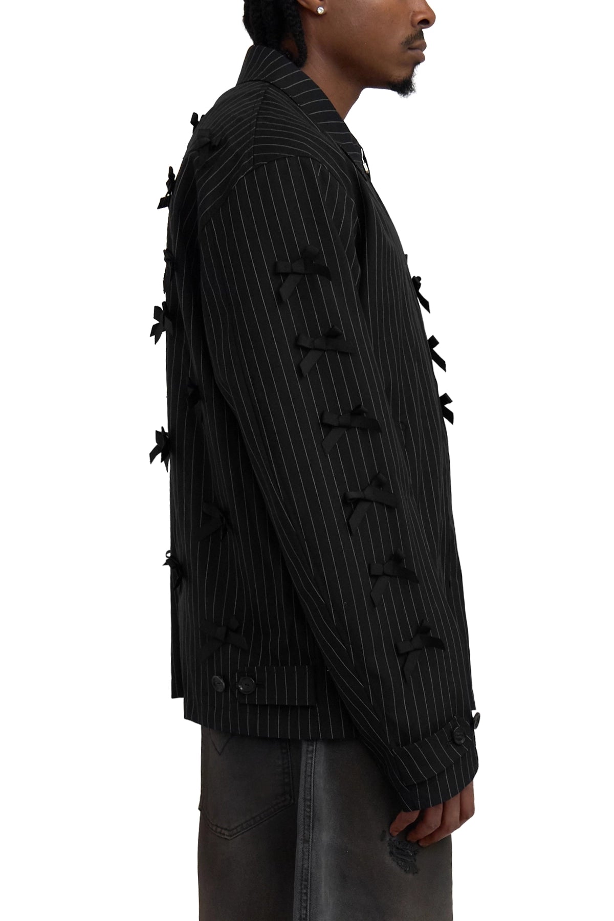 TAKAHIROMIYASHITA TheSoloist. Zip Up Brit Jacket (Black Ribbons TAKAHIROMIYASHITA TheSoloist. Zip Up Brit Jacket (Black Ribbons
